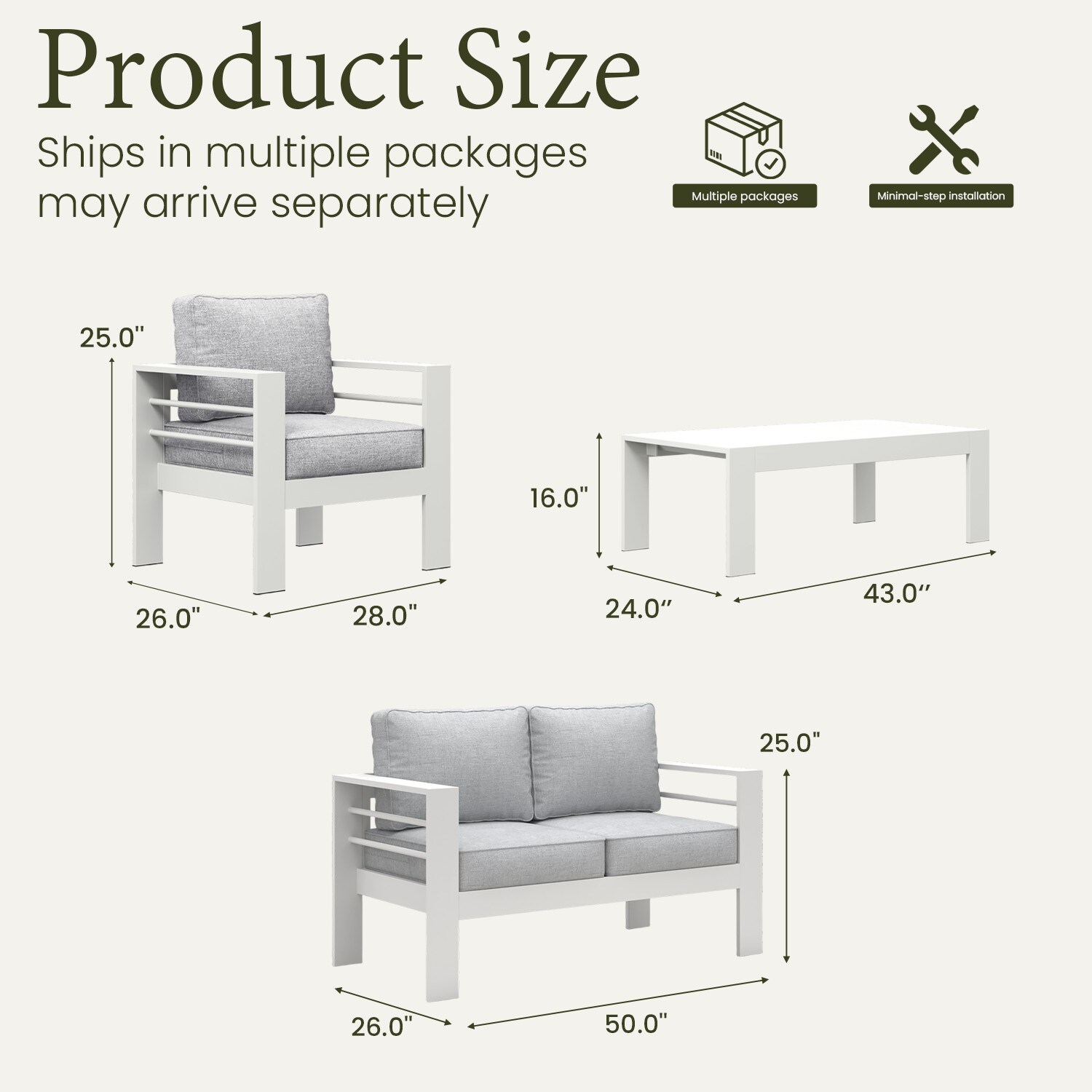 LayinSun WL5001-WH-2001 Patio-Conversation-Sets - View #7