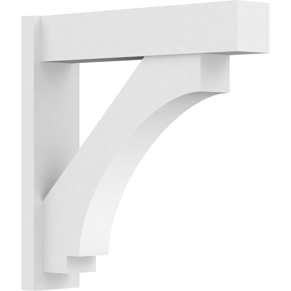 Ekena Millwork OUTP07X30X30IMP05 7-in W X 30-in D X 30-in H Imperial Architectural Grade PVC Outlooker with Block Ends
