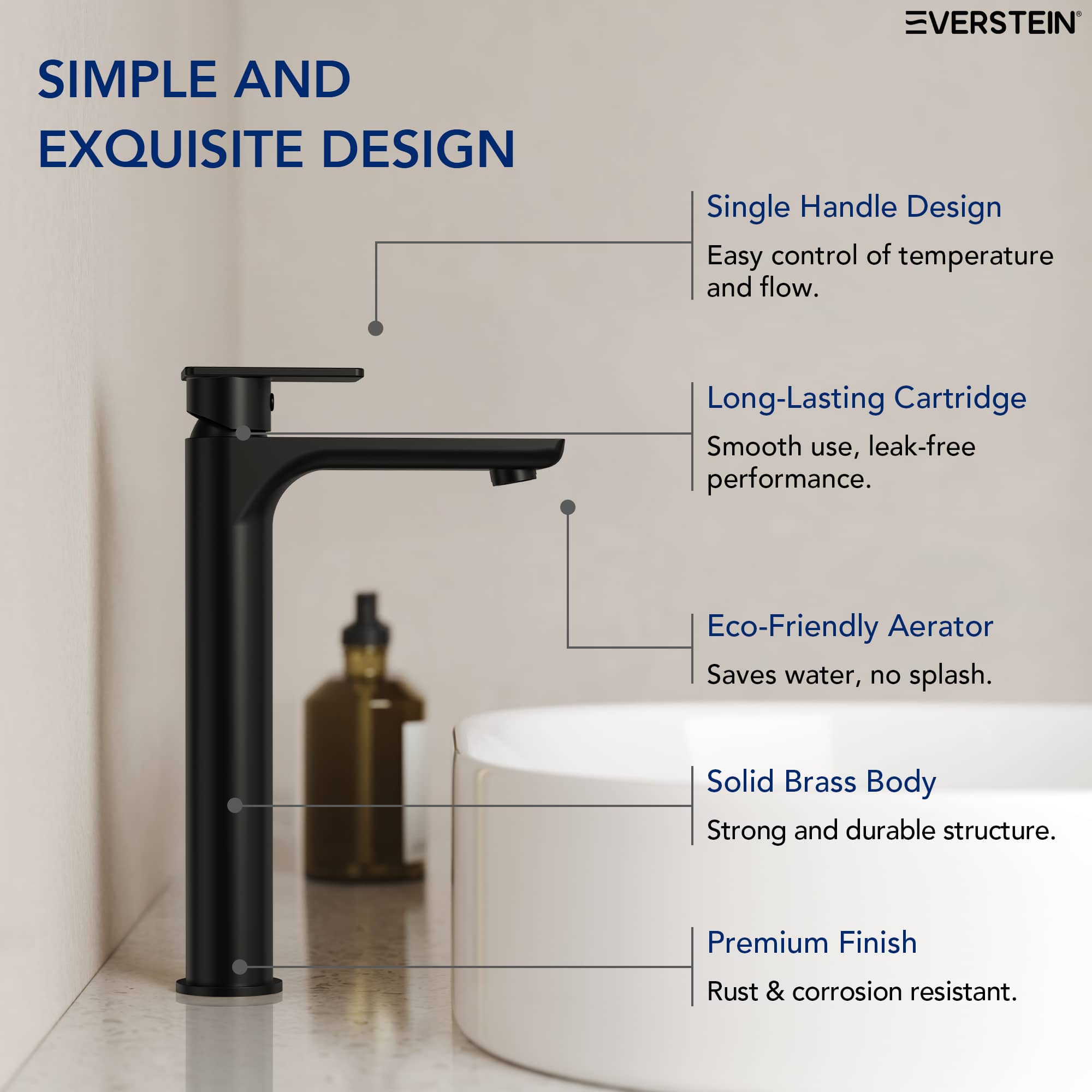 EVERSTEIN SFS-1121-BK Lavatory-Faucets - View #7