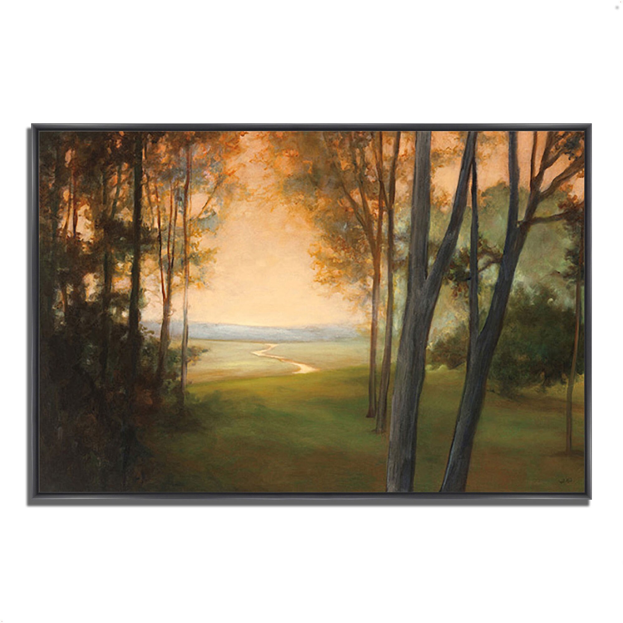 Tangletown Fine Art 65066-5738P126 Between The Worlds Julia Purinton Black Wood Framed 40-in H x 59-in W Landscape Print on Canvas