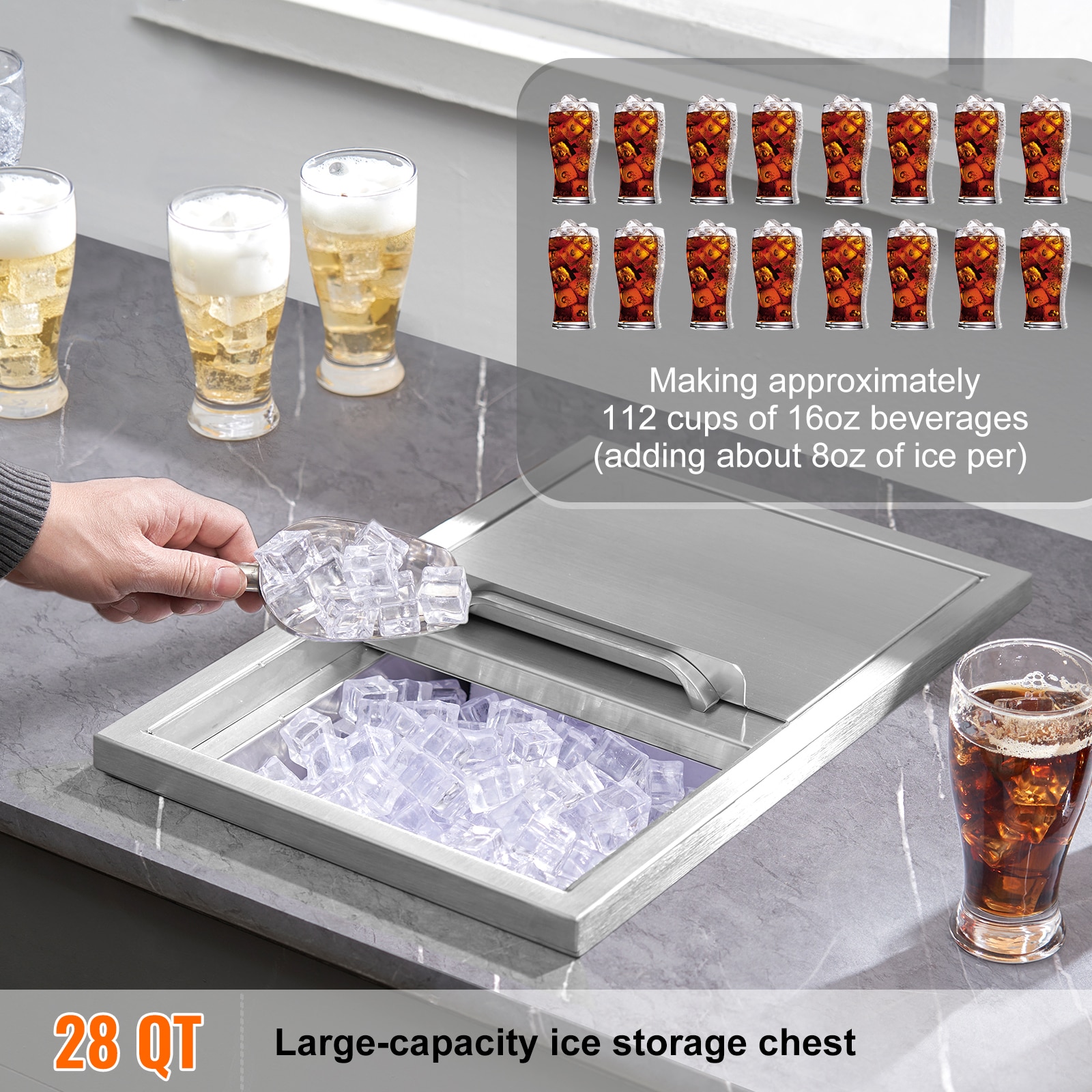 VEVOR JG18X12X130000001V0 Ice-Buckets - View #3