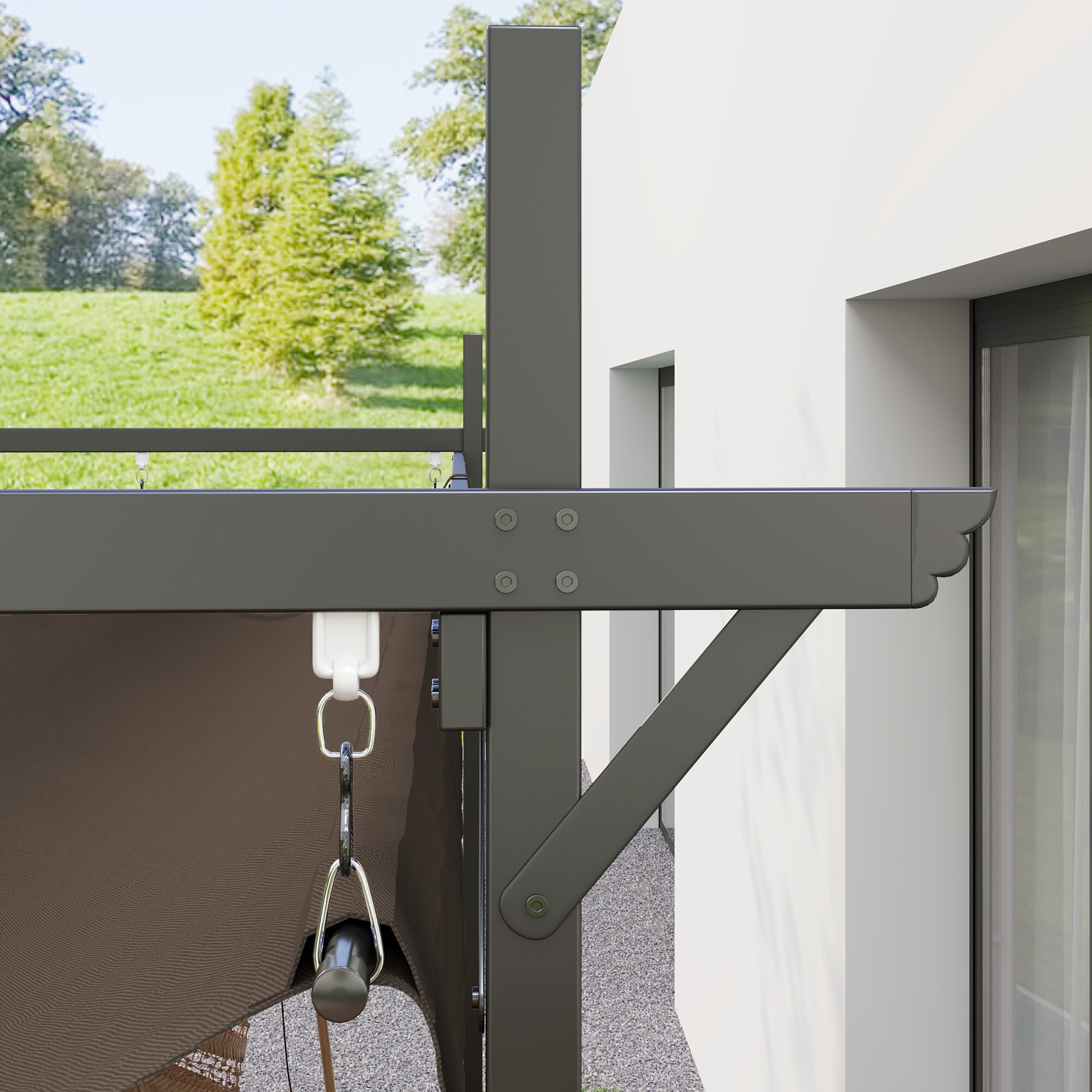 Outsunny 84C-573V00BN Wood-Resin-Gazebos - View #7