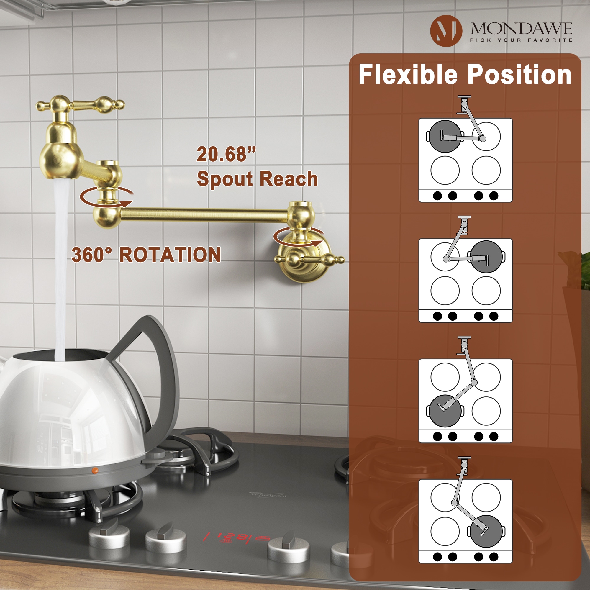 Mondawe OR-845G-DG Kitchen-Faucets - View #3