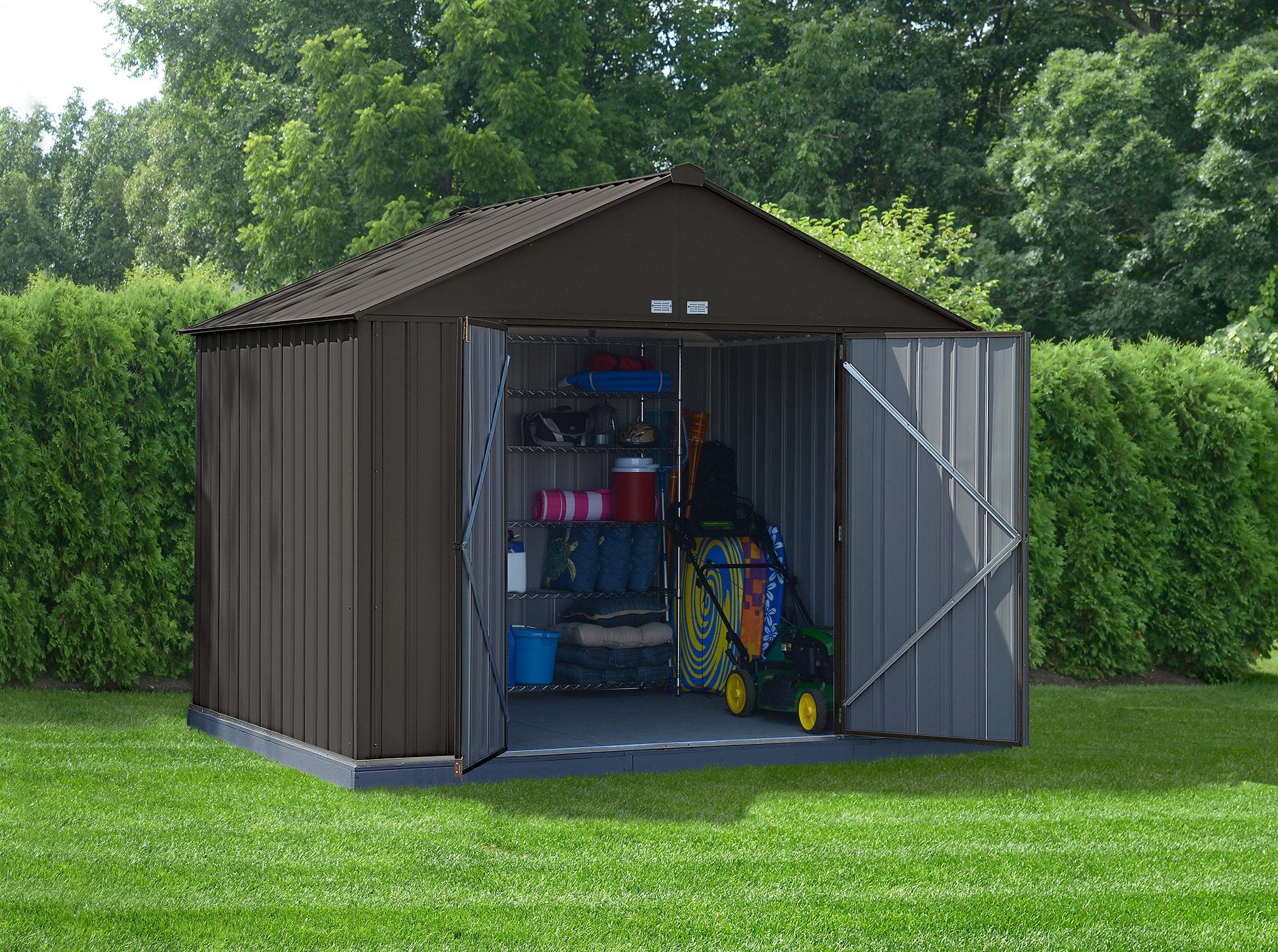 Arrow EZ10872HVCC 10-Feet x 8-Feet EZEE Shed Galvanized steel Storage Shed