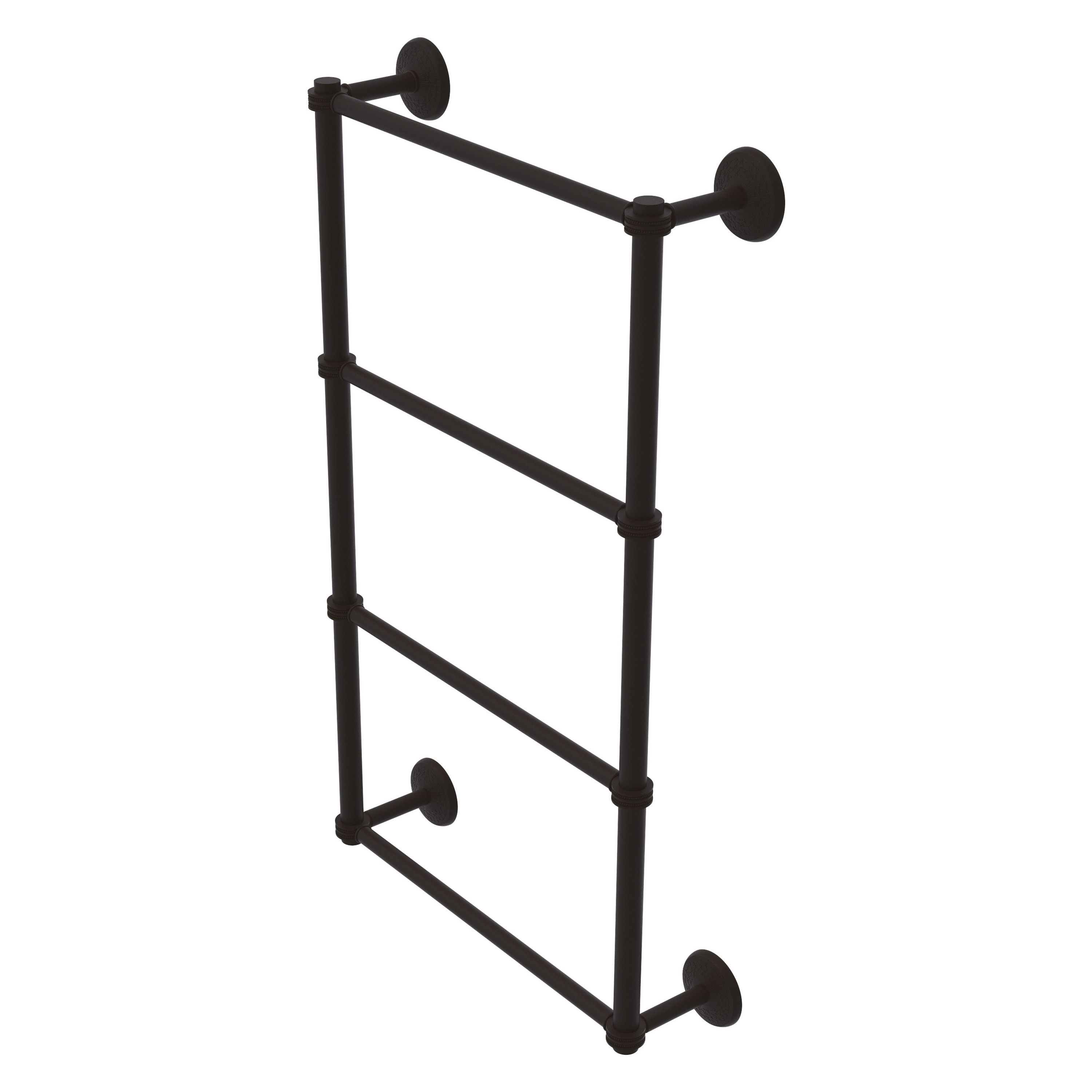 Allied Brass MC-28D-24-ORB Monte Carlo 24-in double Oil-rubbed bronze Wall mount 4-tier Towel Bar