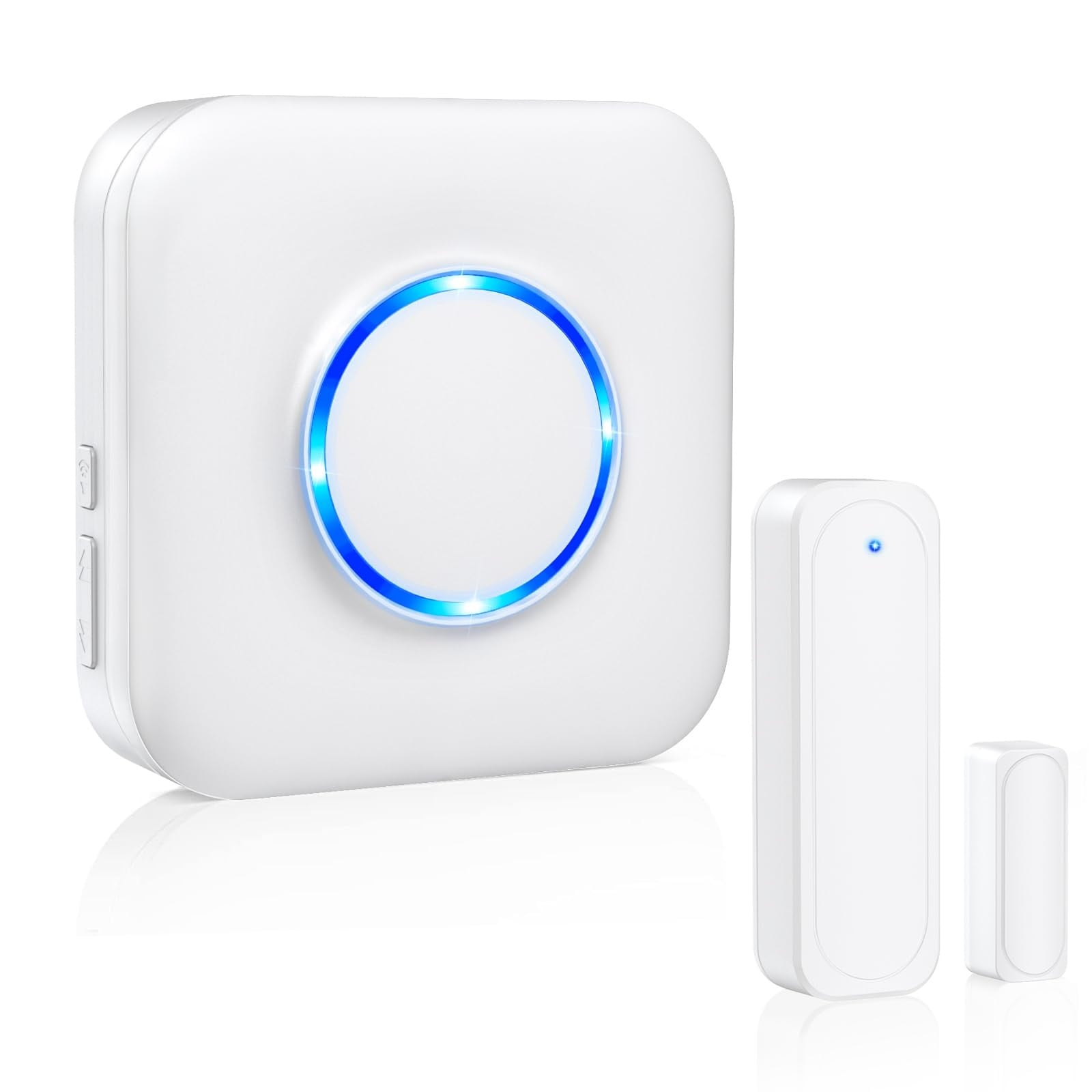 Misopily  Wireless Door Chime Sensor Alarm 1 Piece 600 ft Range 58 Chimes 5 Volume Levels LED Alerts for Entry Home Office Store