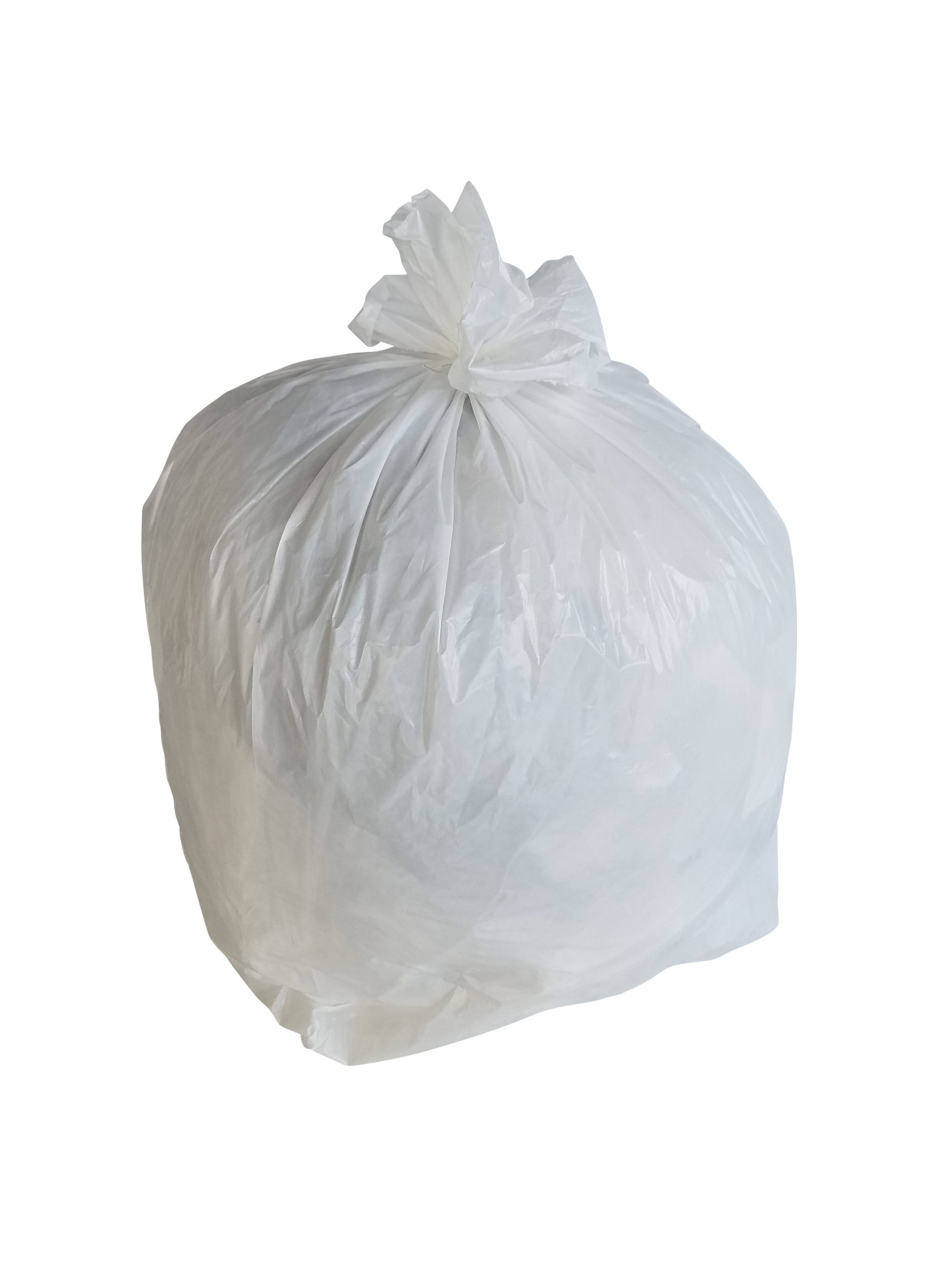 PlasticMill 33 Gallon, White, .7 mil, 33x39, 150 Bags/Case, Garbage Bags.