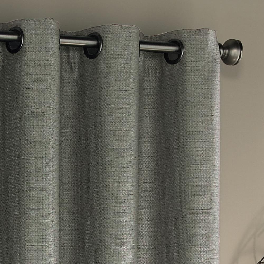 Eclipse 100-in Grey Blackout Grommet Single Curtain Panel in the ...