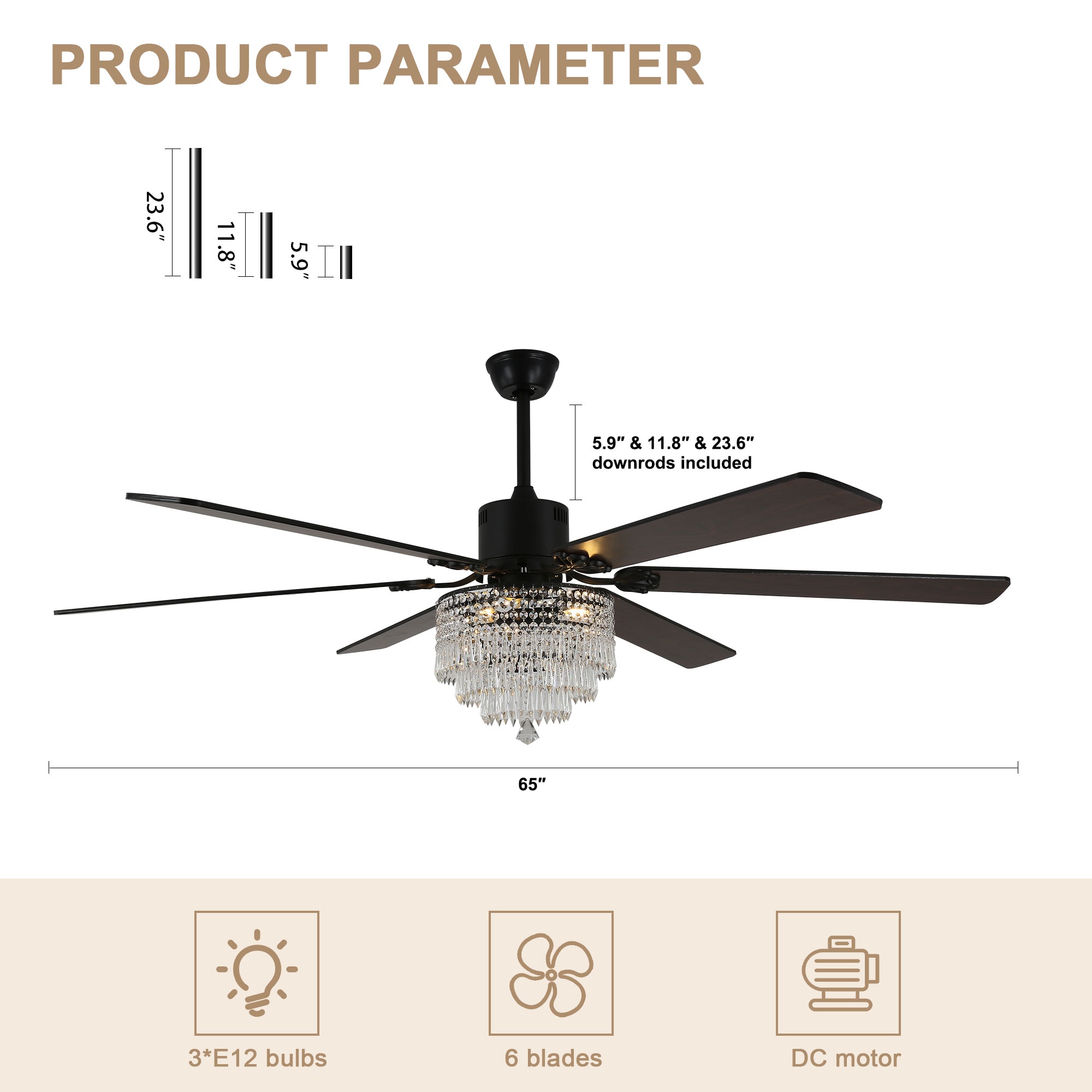 Bella Depot DCFSD7203-B Ceiling-Fans - View #11