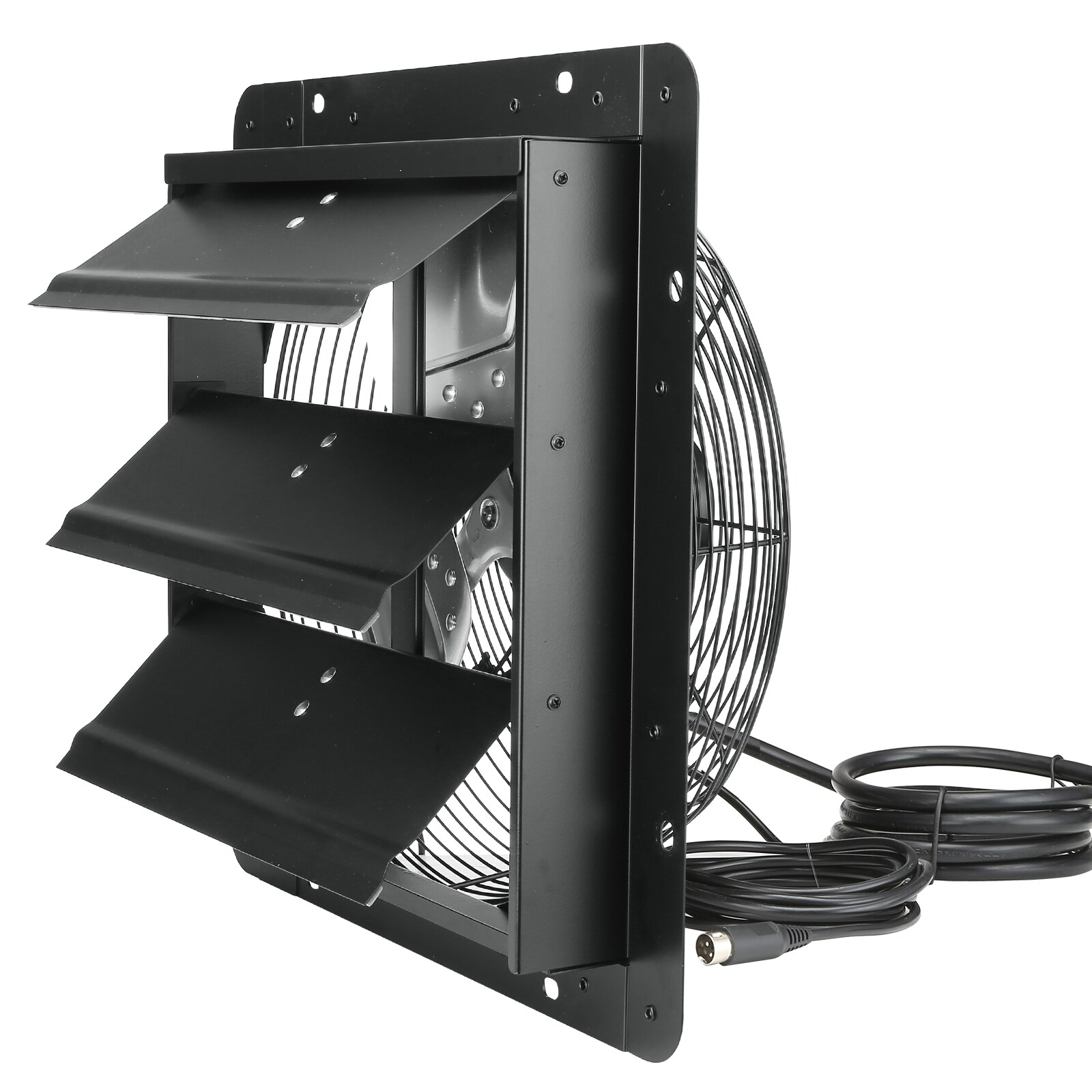 VEVOR Shutter Exhaust Fan 24-in Silver Plastic in the Door Frame Fans  department at