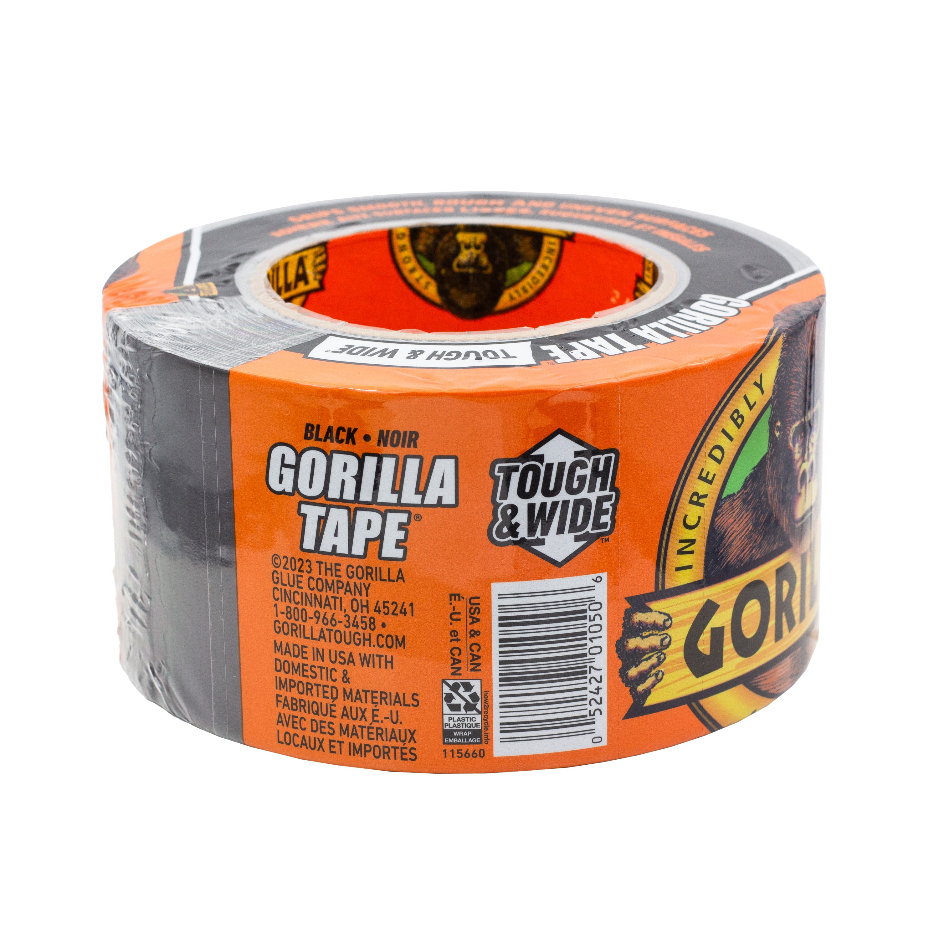 Gorilla Tough and Wide Black Duct Tape 2.88-in x 25 Yard(s)