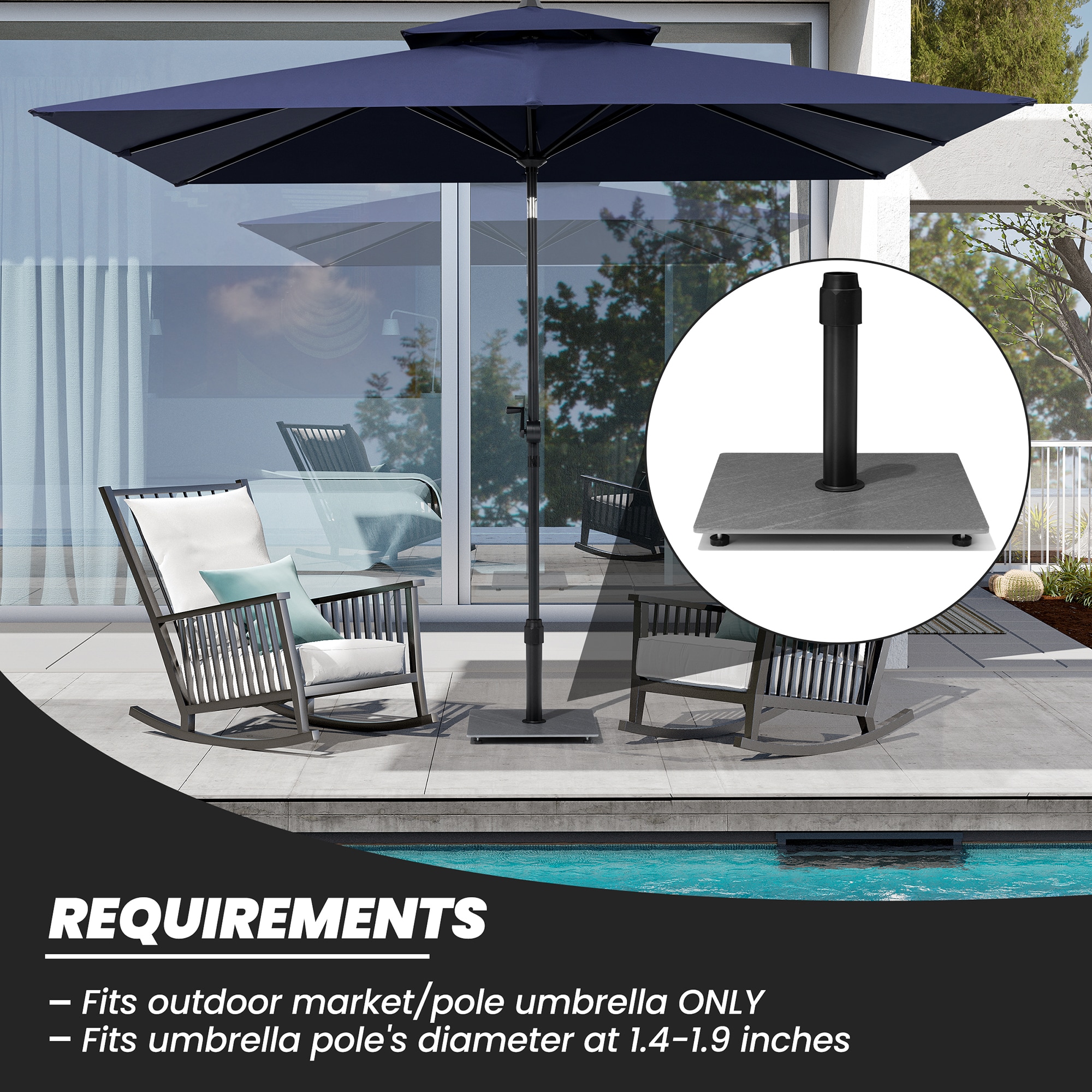 Crestlive Products CL-UB030GRY Umbrella-Bases - View #9