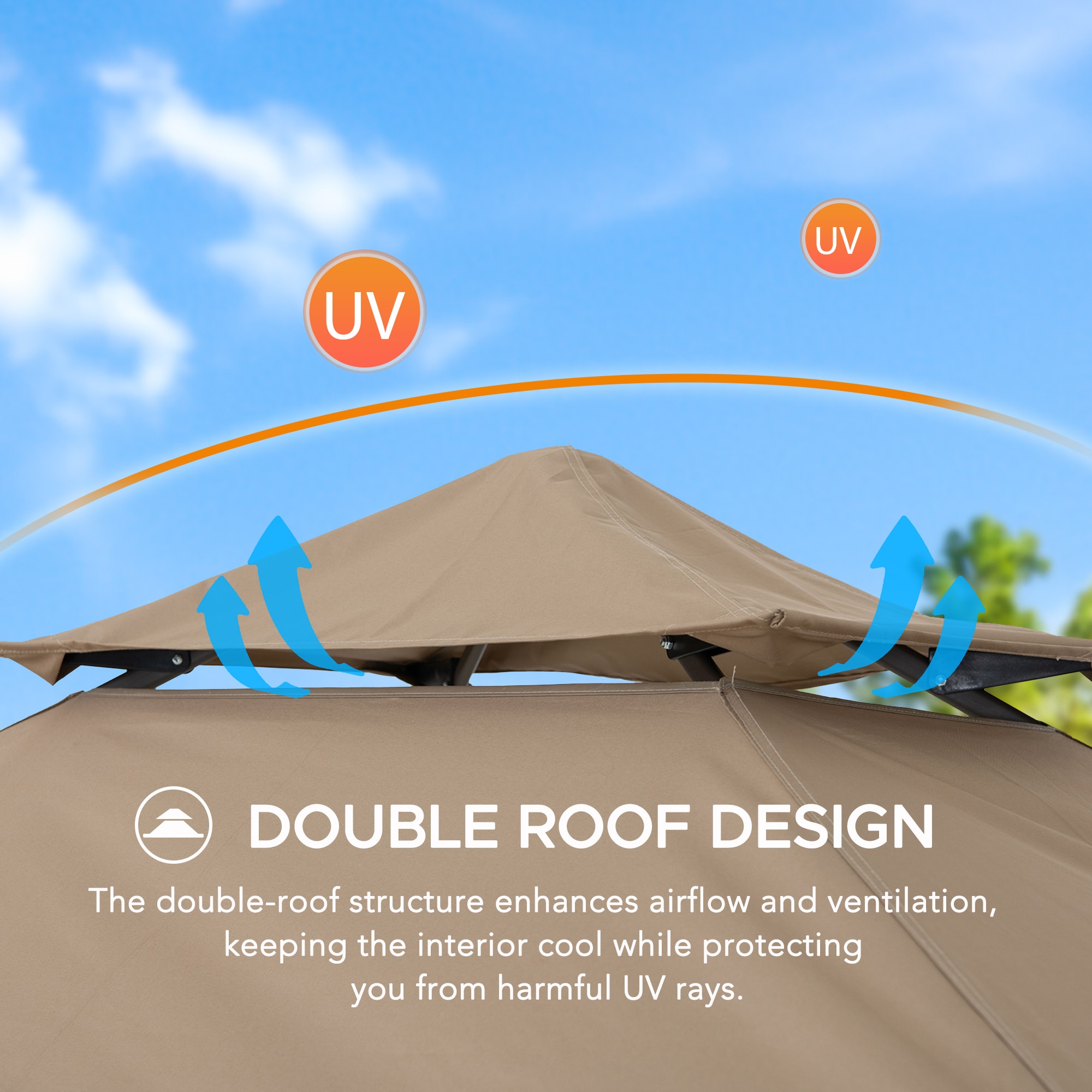 Sunjoy A103006110 Wood-Resin-Gazebos - View #3