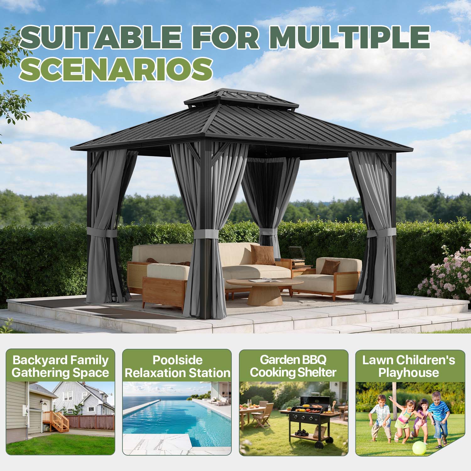 AOXUN AX-0581210G27 Wood-Resin-Gazebos - View #7