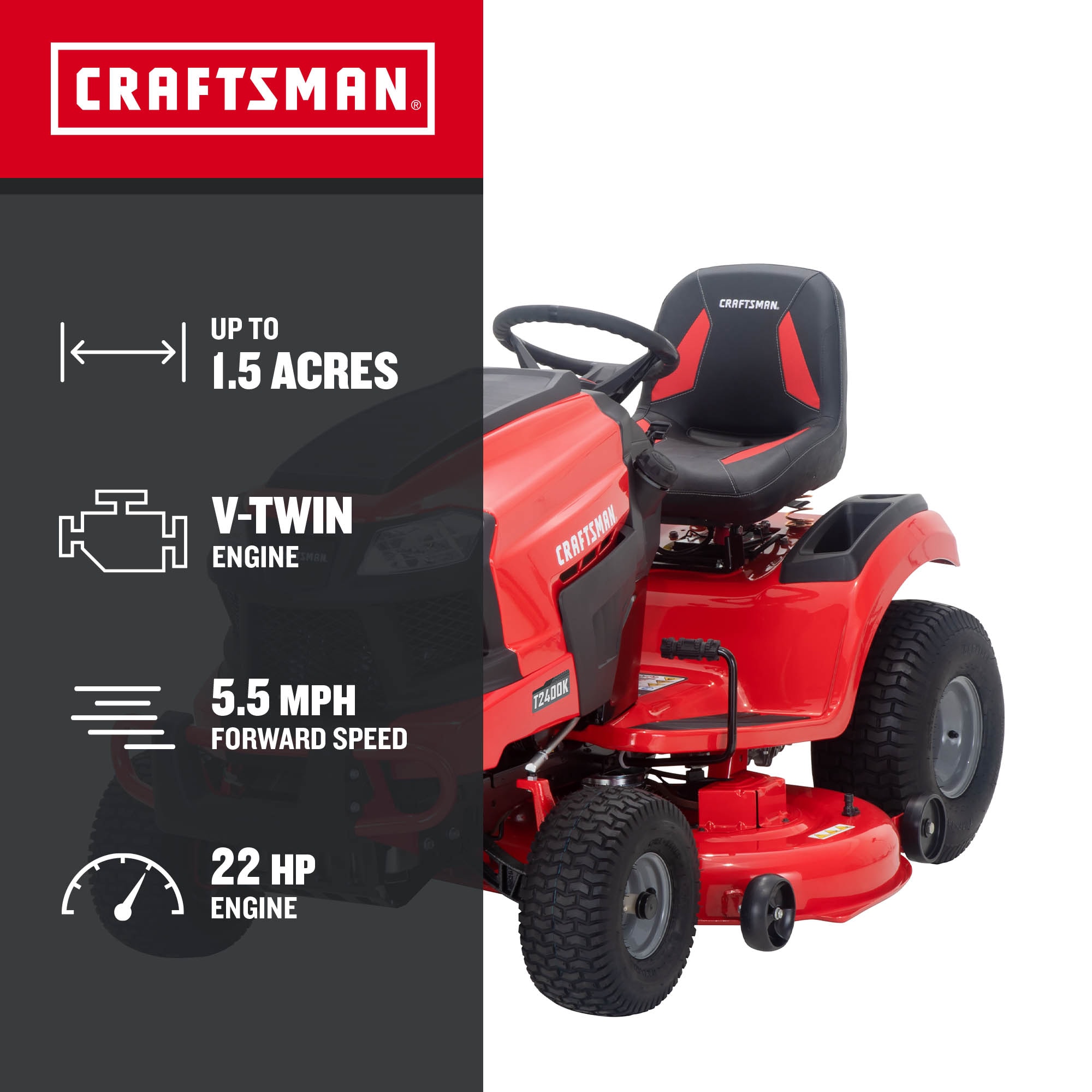 CRAFTSMAN CM13APA9ZTA93 Riding-Mowers-Tractors - View #2