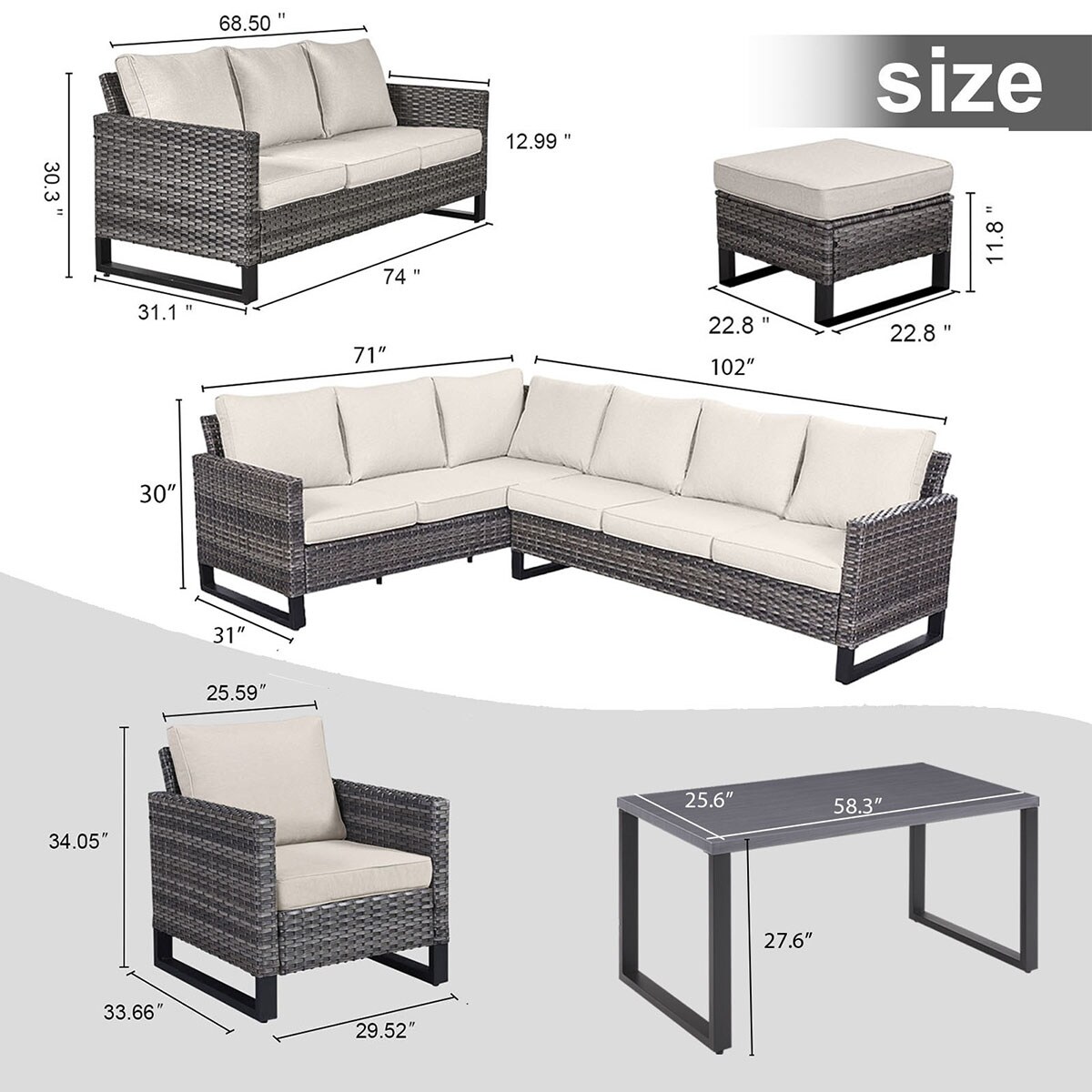 Rilyson FS1491511536263159-2 Patio-Conversation-Sets - View #4
