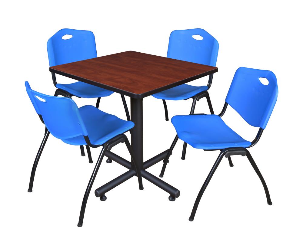 Regency TKB3030CH47BE Breakroom Red 4-Person Training Table (30-in W x 29-in H)