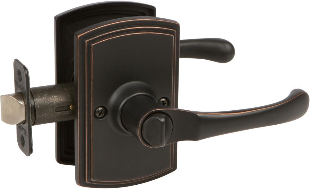 Delaney Hardware 362207 Artino Edged Bronze Interior/Exterior Bed/Bath Privacy Door Handle