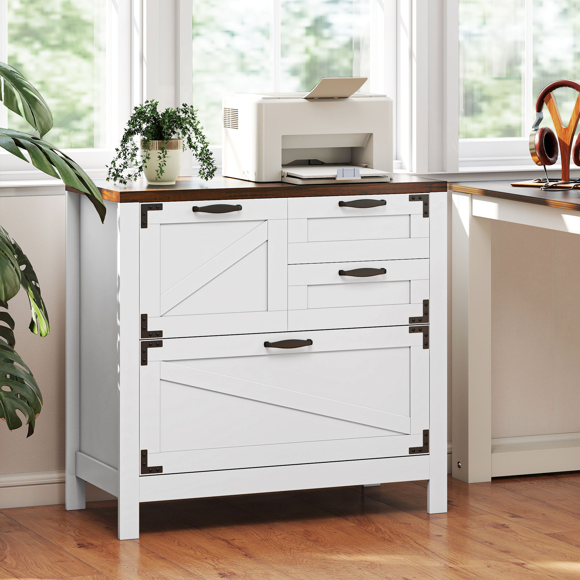 HomCom 924-112V80WT Filing-Cabinets - View #2