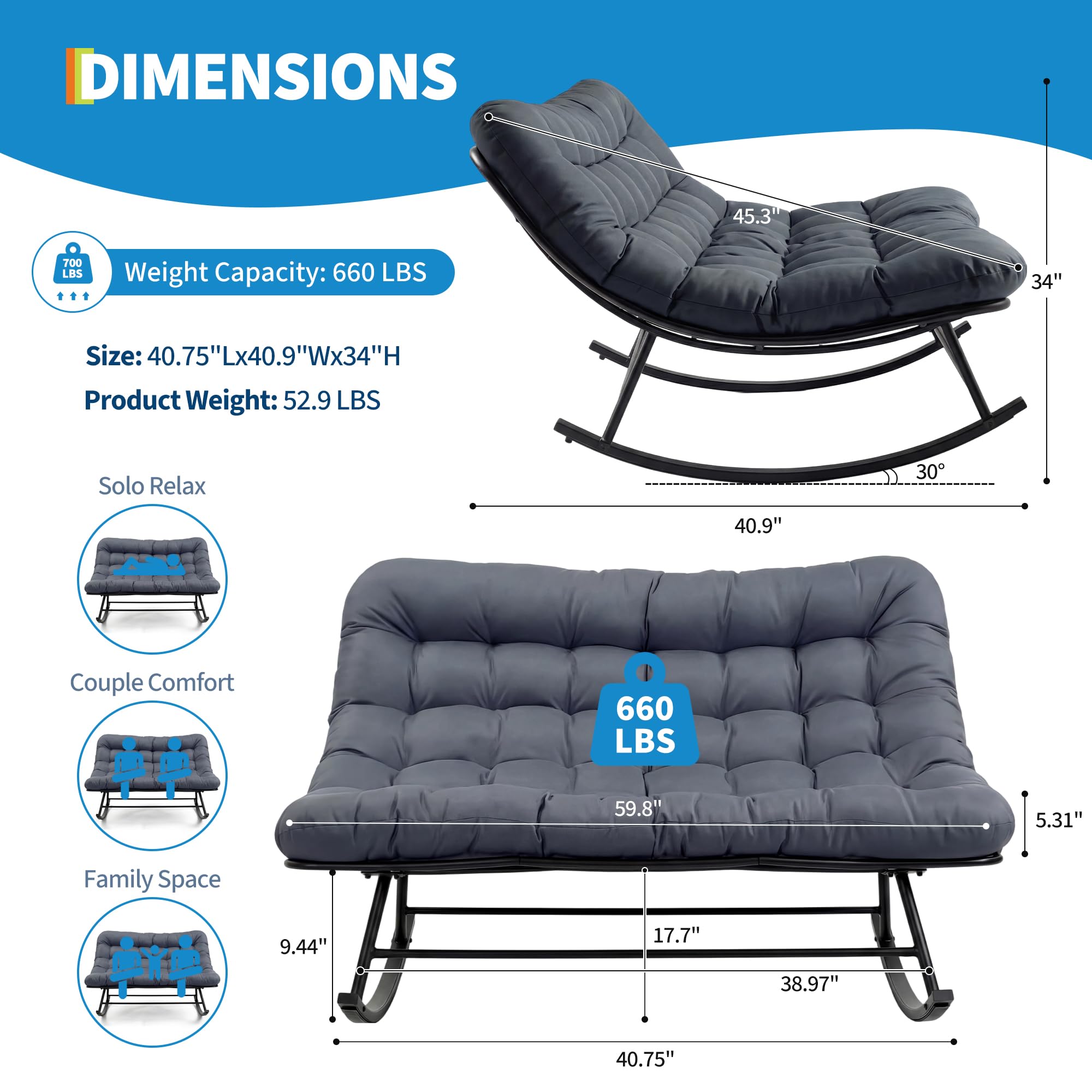 Garvee 7TK2DBX1RWA2XPQ7T Patio-Chairs - View #2