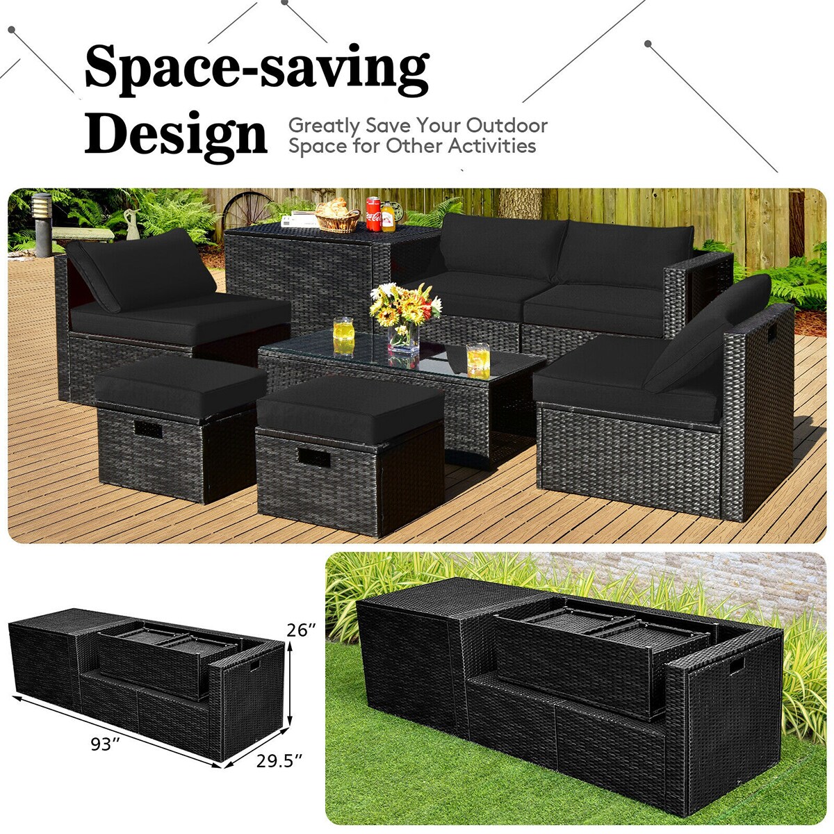 WELLFOR OUG68605DK+ Patio-Conversation-Sets - View #6