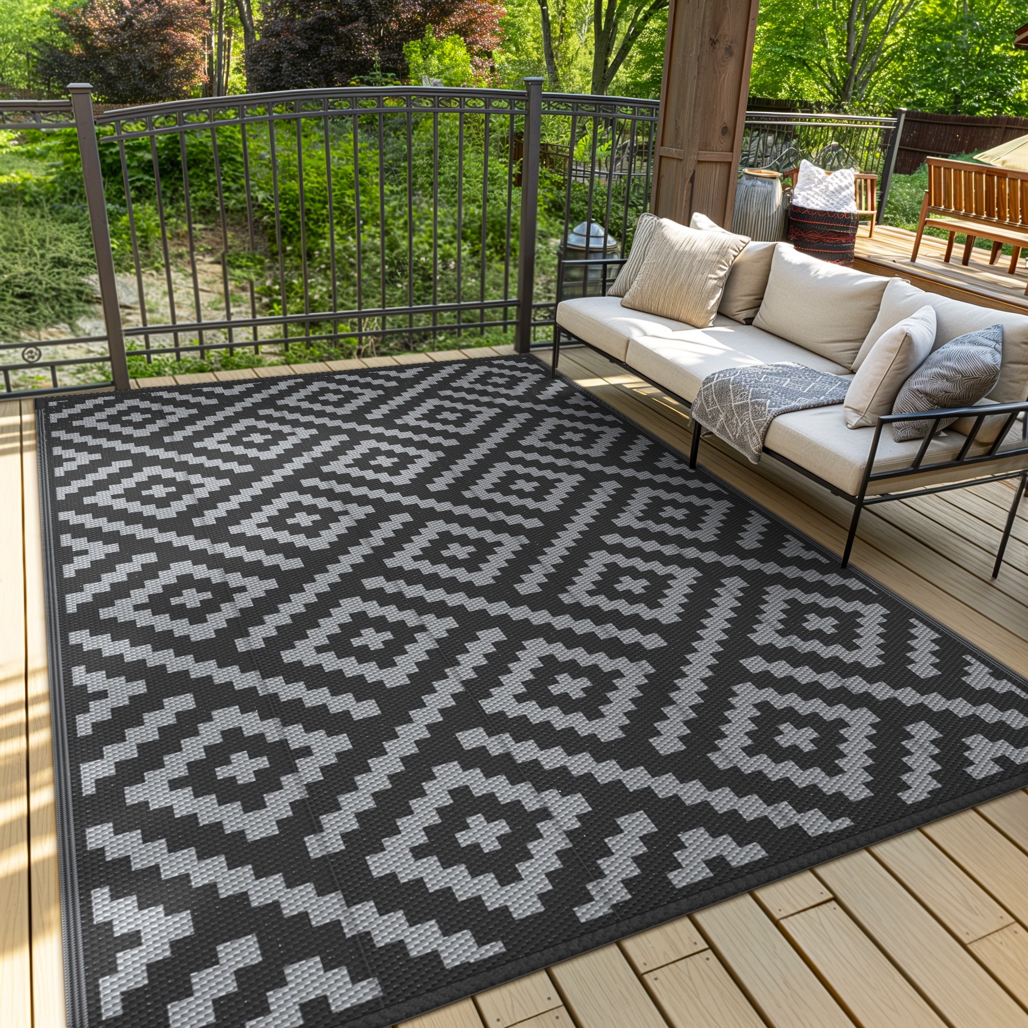 BAVNI PD03-BLACKGREY-5X8 rugs - View #2