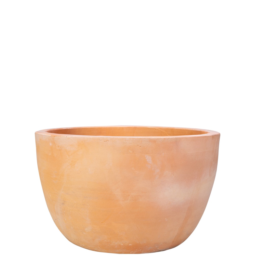  AT-05A Round 9.0-in W x 6-in H x 9-in D Red Clay Indoor/Outdoor Planter