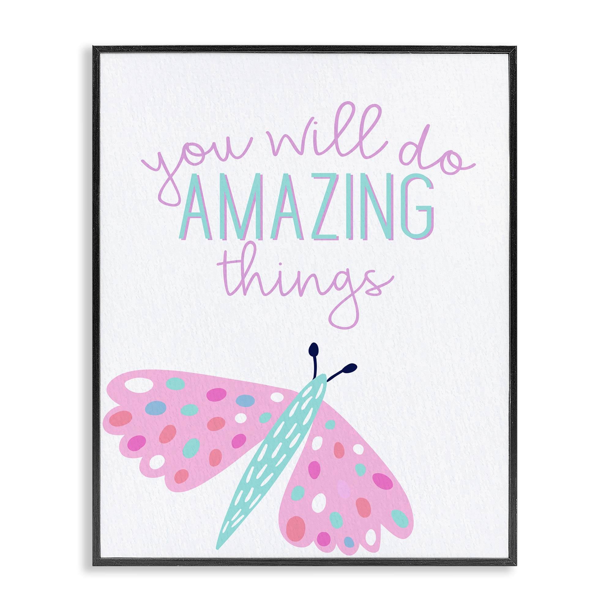 Stupell Industries BS-432-FR-11X14 You Will Do Amazing Things Black Framed Giclee Art By Kim Allen 11 x 14