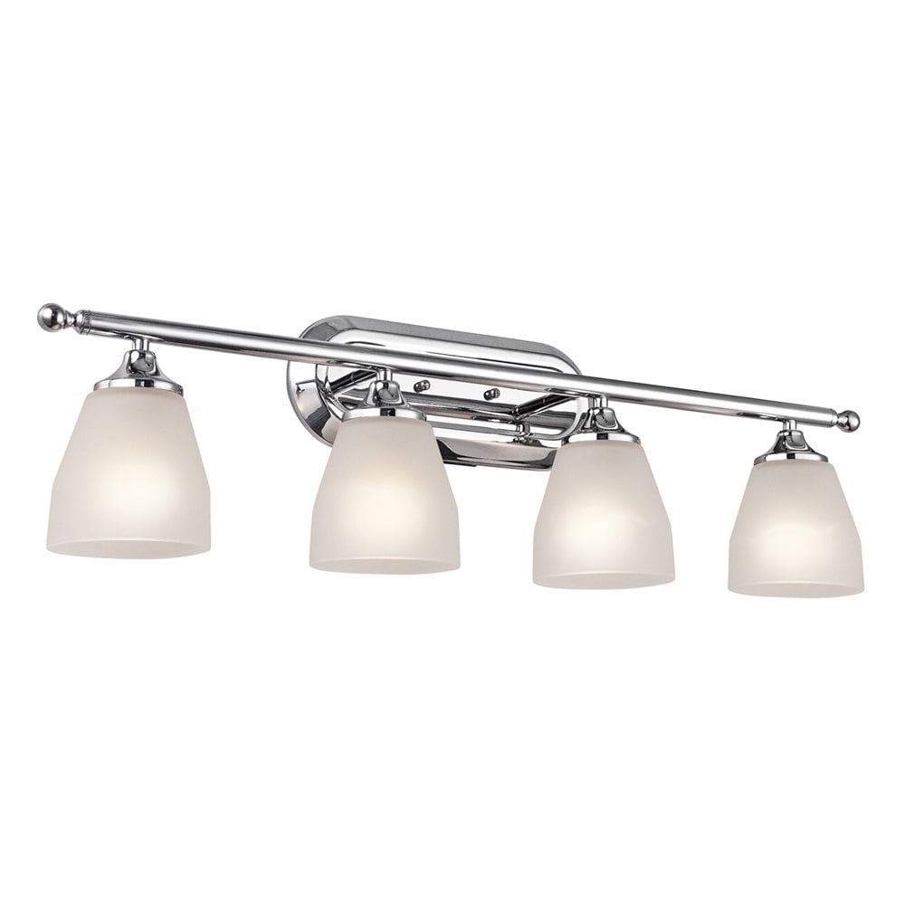 Kichler 5449CH Ansonia 31.25-in 4 -Light Chrome Modern/contemporary Vanity light