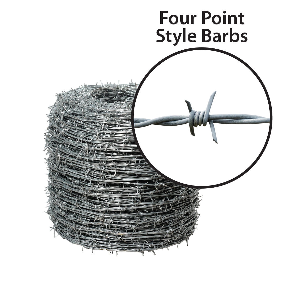 IRONRIDGE 1320-ft x 1-ft 15.5-Gauge Gray Steel Barbed Wire Rolled Fencing  in the Rolled Fencing department at