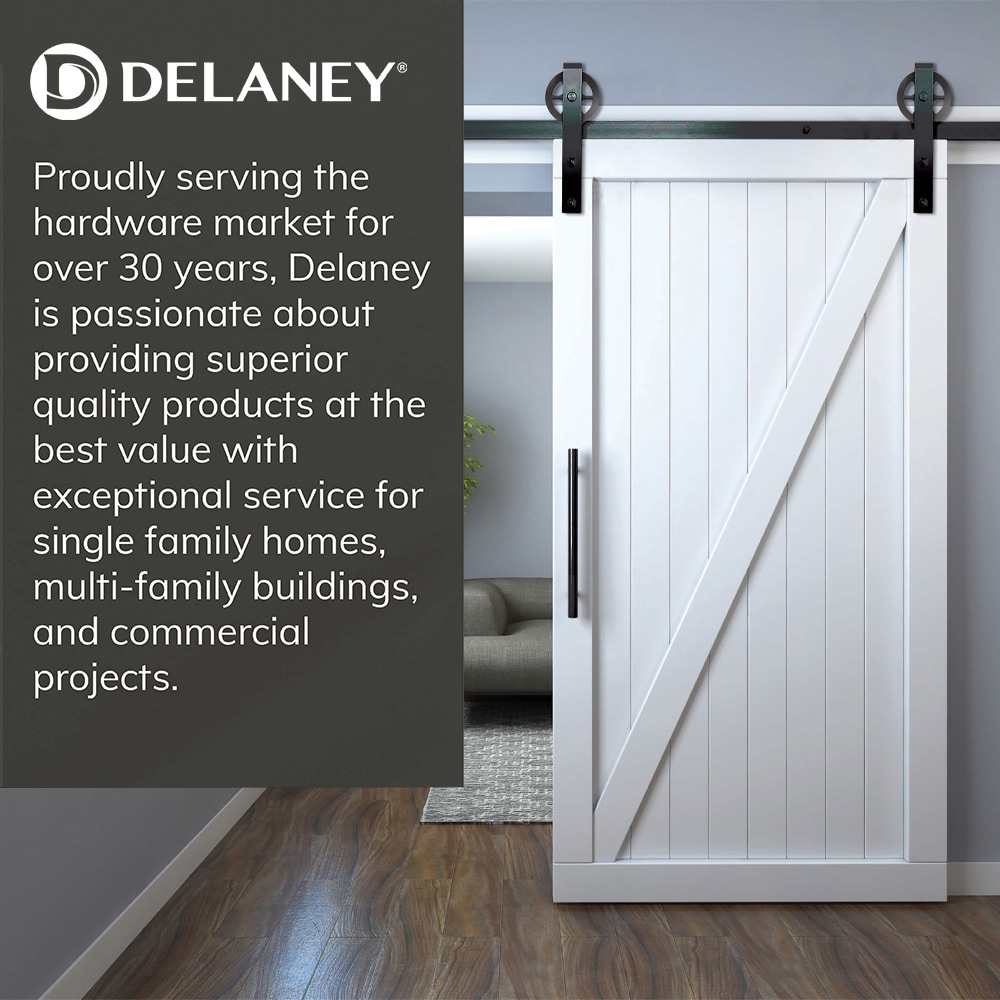 Delaney Hardware Matte Black Indoor Barn Door Handle