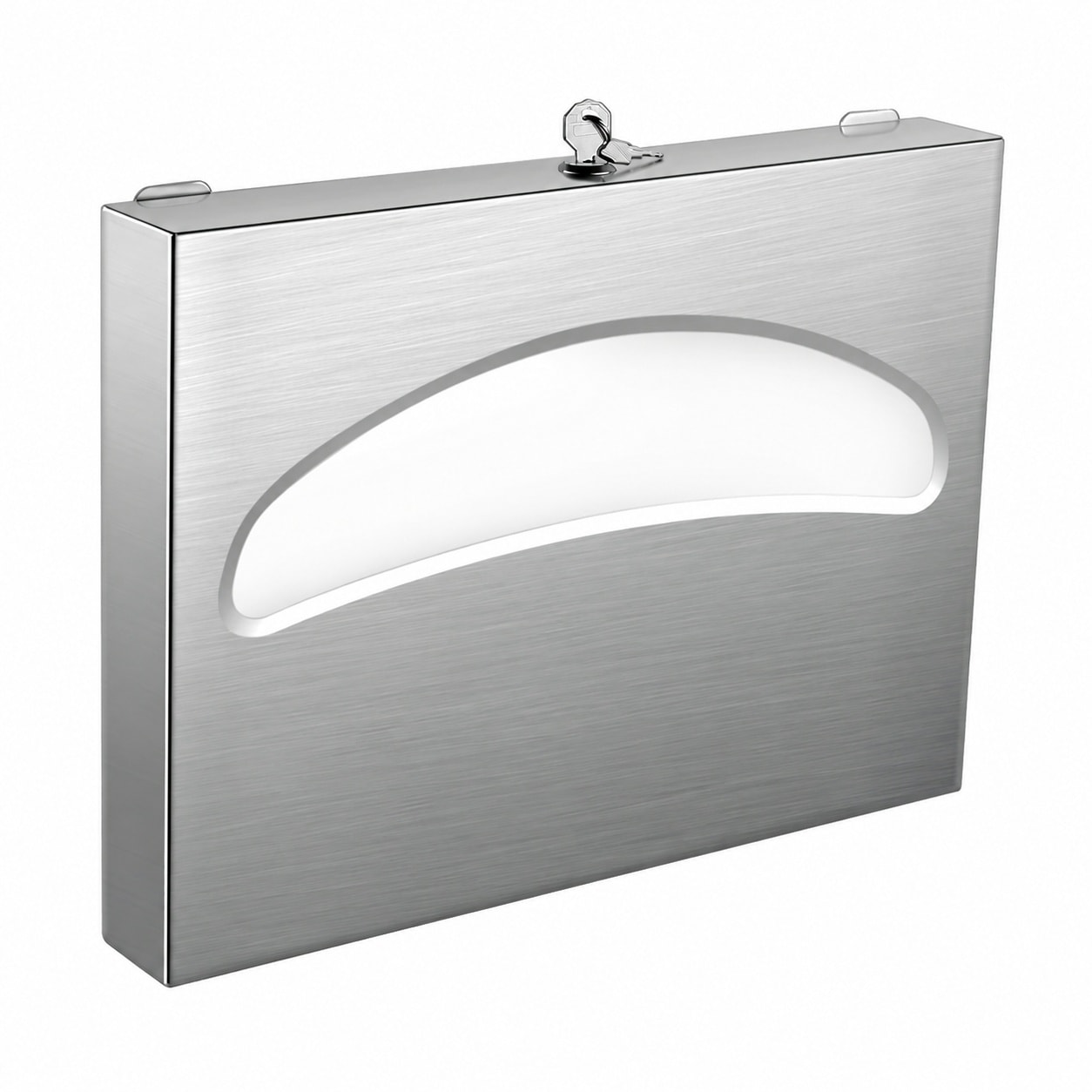 Phyfalip  Toilet Seat Cover Dispenser Durable Stainless Steel Wall Mounted Large Capacity for Commercial and Public Restrooms