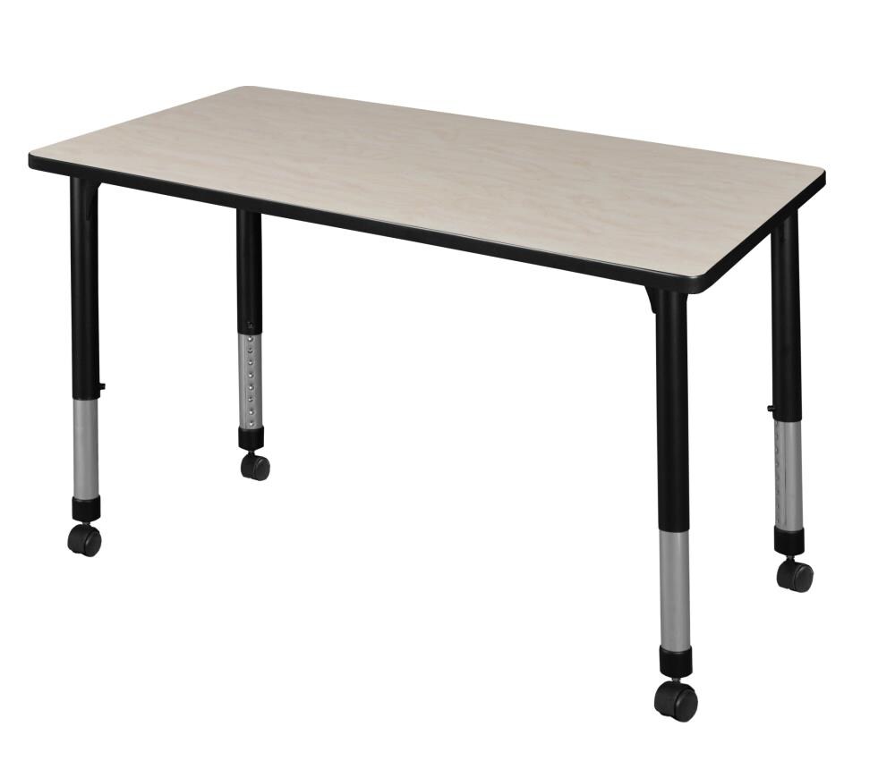 Regency MT4824PLAPCBK Classroom Tables Off-white 4-Person Training Table (48-in W x 34-in H)