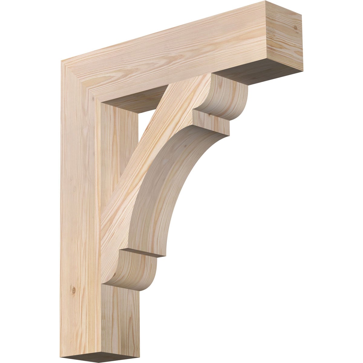 Ekena Millwork BKT06X26X30OLY05SDF Olympic block smooth 5-1/2-in x 26-in x 30-in Douglas fir Brown Wood Standard bracket