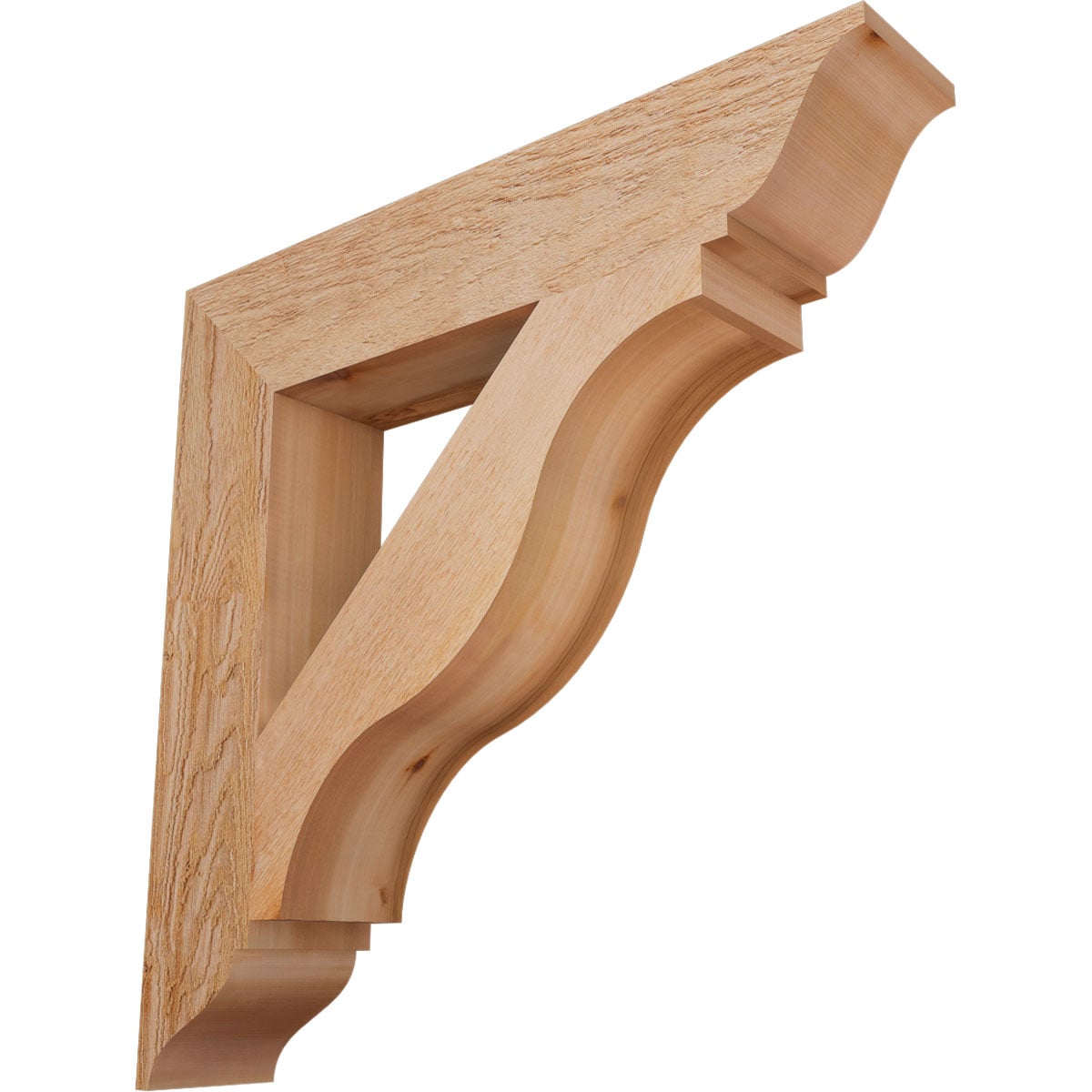 Ekena Millwork BKT06X32X32FST01RWR Funston traditional rough sawn 6-in x 32-in x 32-in Western red cedar Brown Wood Standard bracket