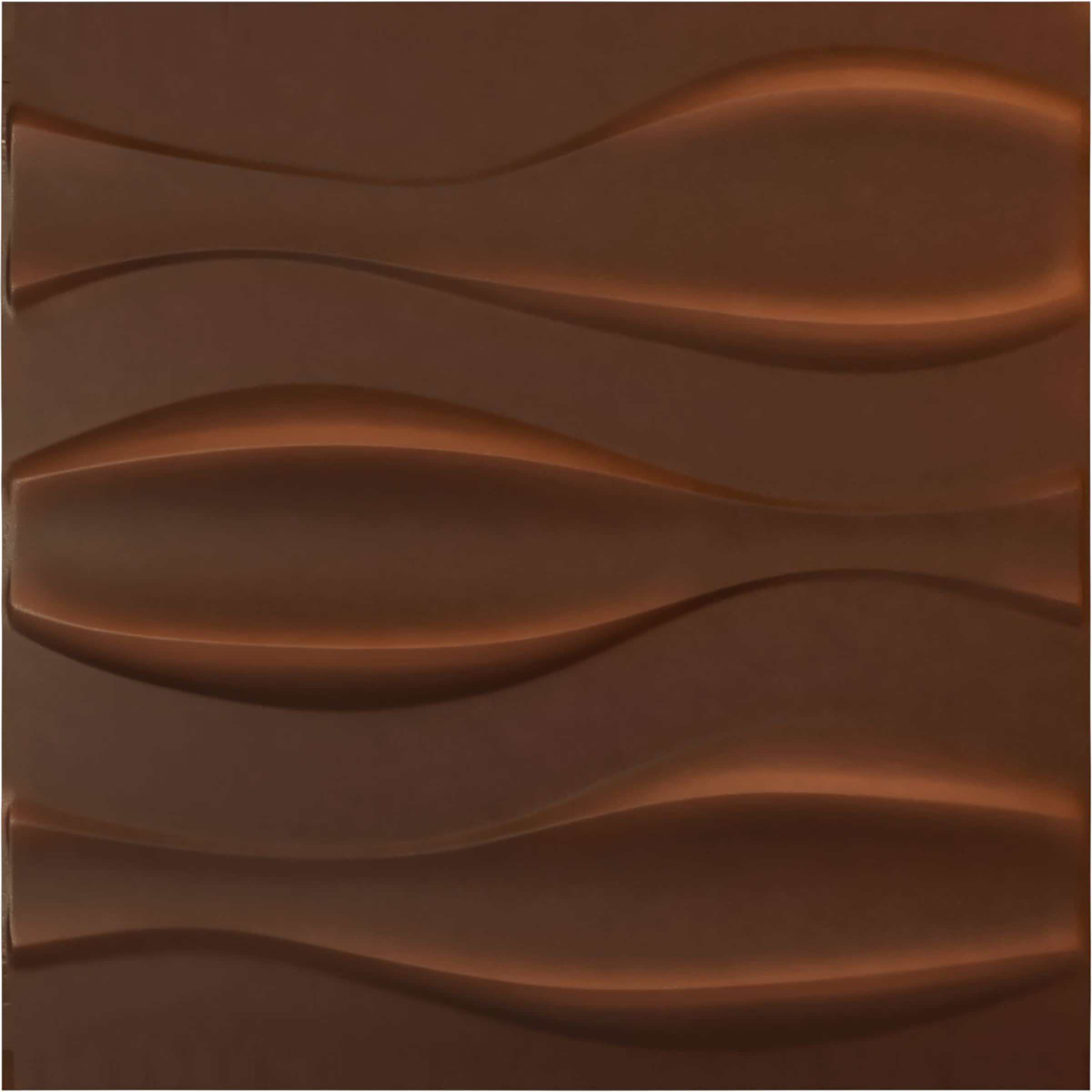 Ekena Millwork WP20X20TMDRU-CASE-12 19-5/8-in x 19-5/8-in Embossed Paintable/Stainable Red PVC Wall Panel ( 12 -Pack, Covers 32.04 )