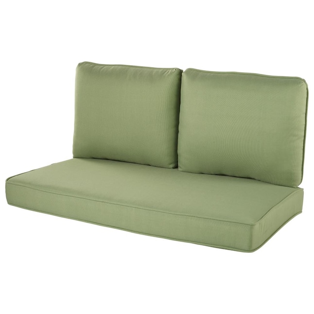 Sage Green Patio Loveseat Cushion, Hampton Bay Outdoor Furniture Cushions Cleaning Instructions