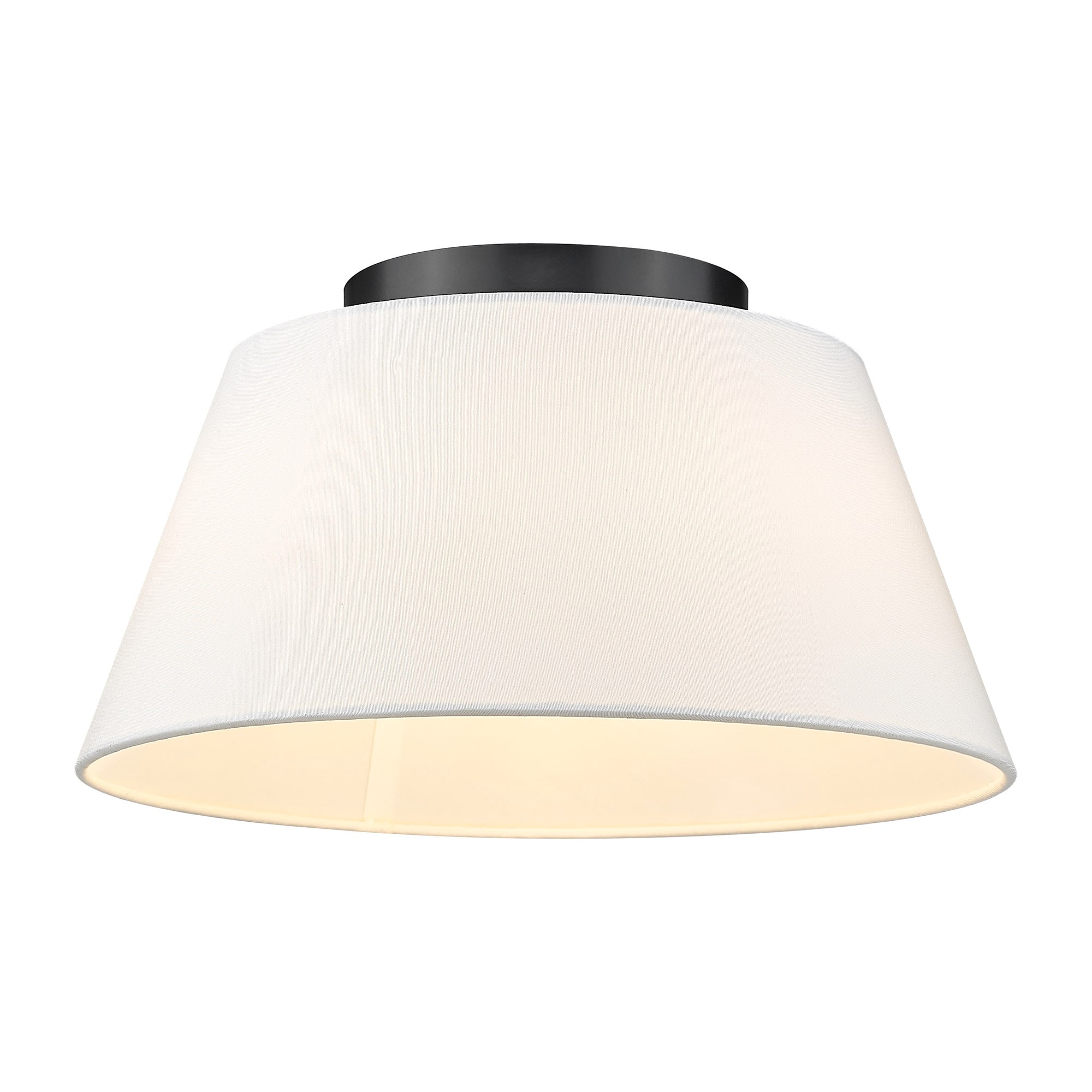 Golden Lighting 3189-FM BLK-MWS Penn 3 -Light 16-in Matte Black Flush Mount Light