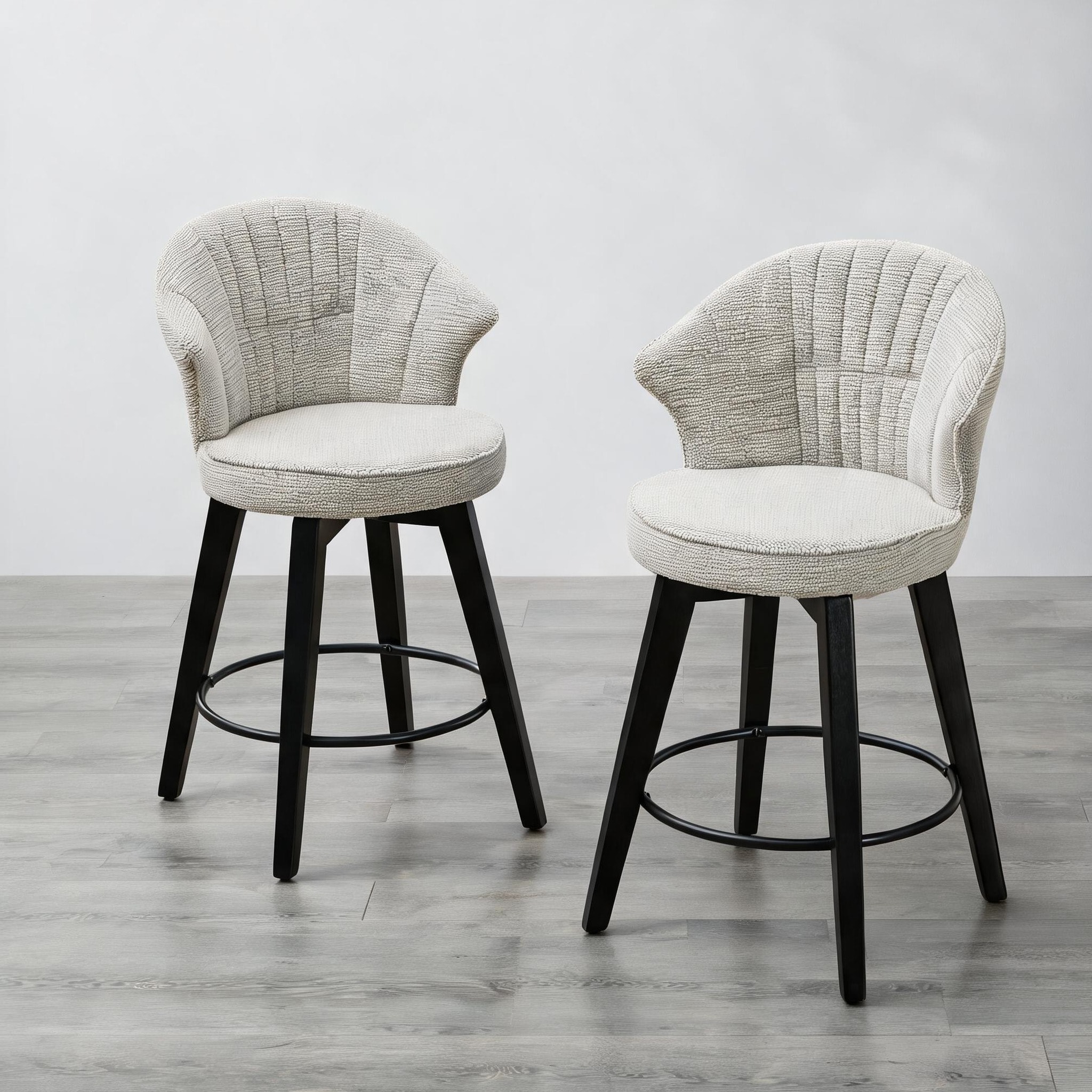 chillscreamni - Adjustable Design Counter Stool in White 20.7 x 20.1 x 36.4 in with Swivel Seat