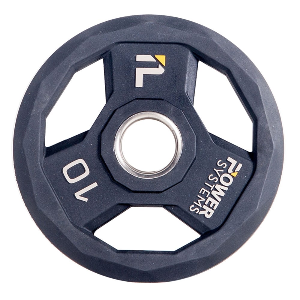 Power Systems - Urethane Weight Plate 10 lb Olympic Weight Plate with Durable Beveled Edges