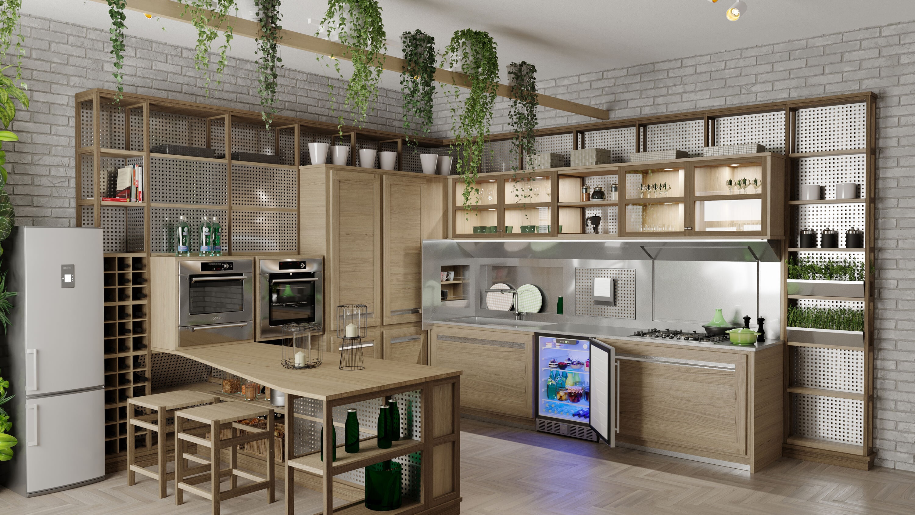 Compact Stainless Steel Under-Counter Beverage Refrigerator
