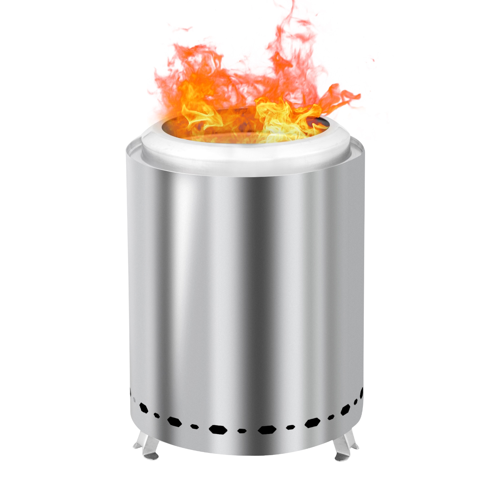 Winado LO1G57000793 7.09-in W Stainless Steel Stainless steel Wood-Burning Fire Pit