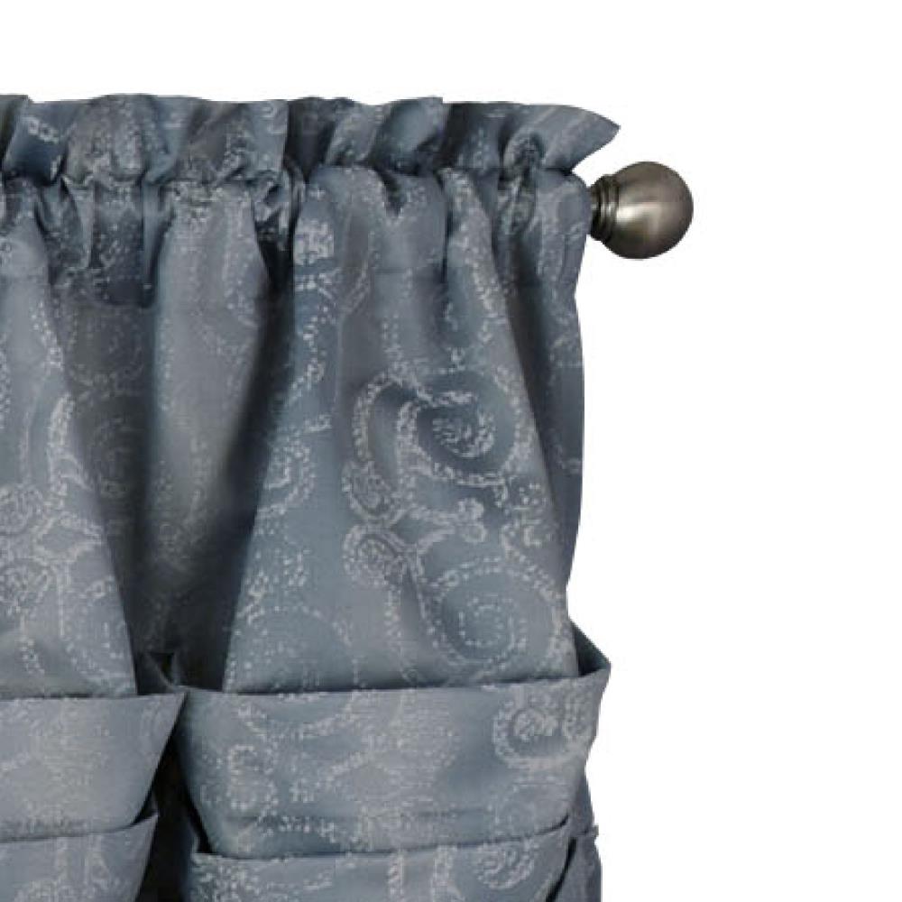 Beautyrest Avignon 18-in Smokey Blue Polyester Rod Pocket Valance at ...