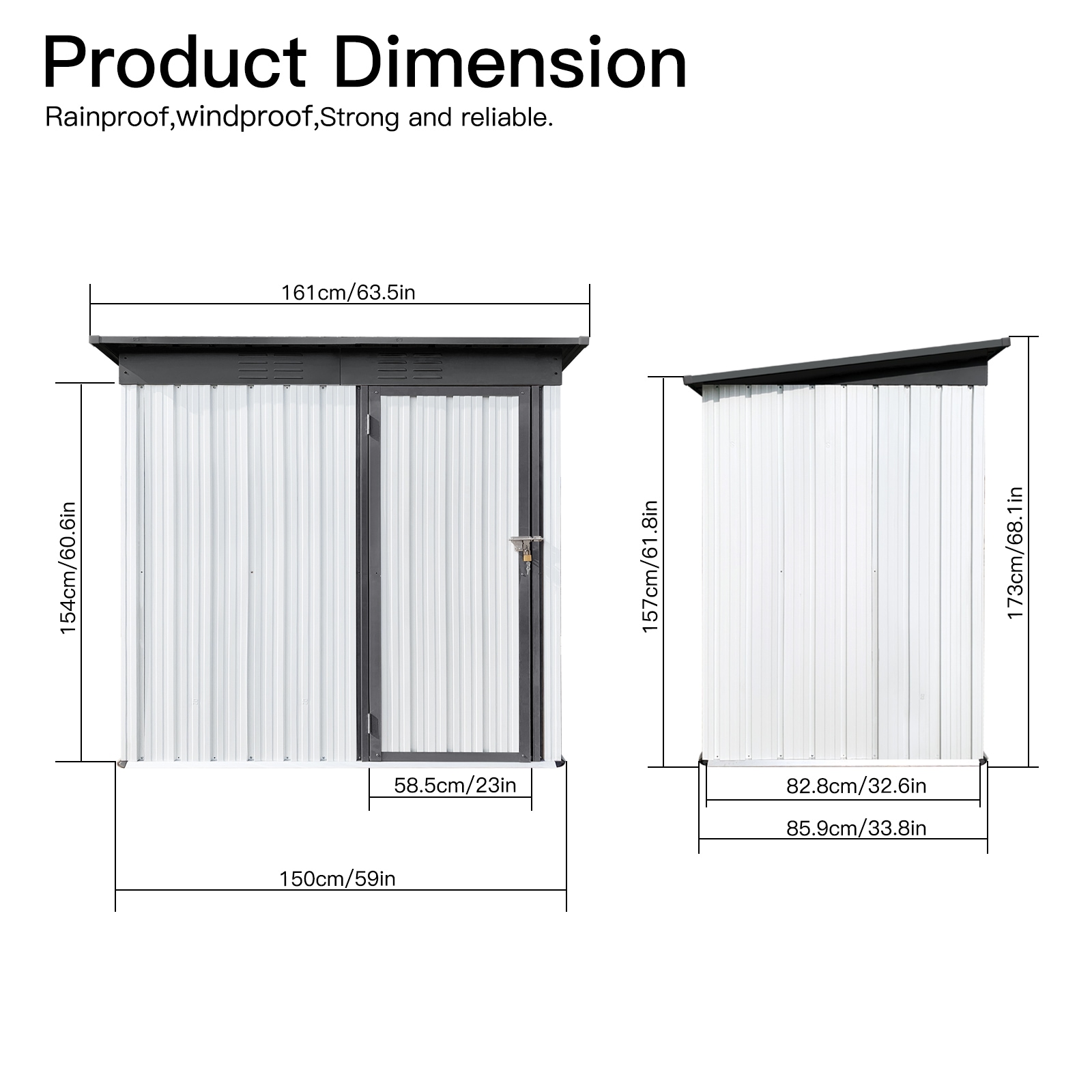 WELLFOR GT-HPY-3733GR-A Metal-Storage-Buildings-Sheds - View #7