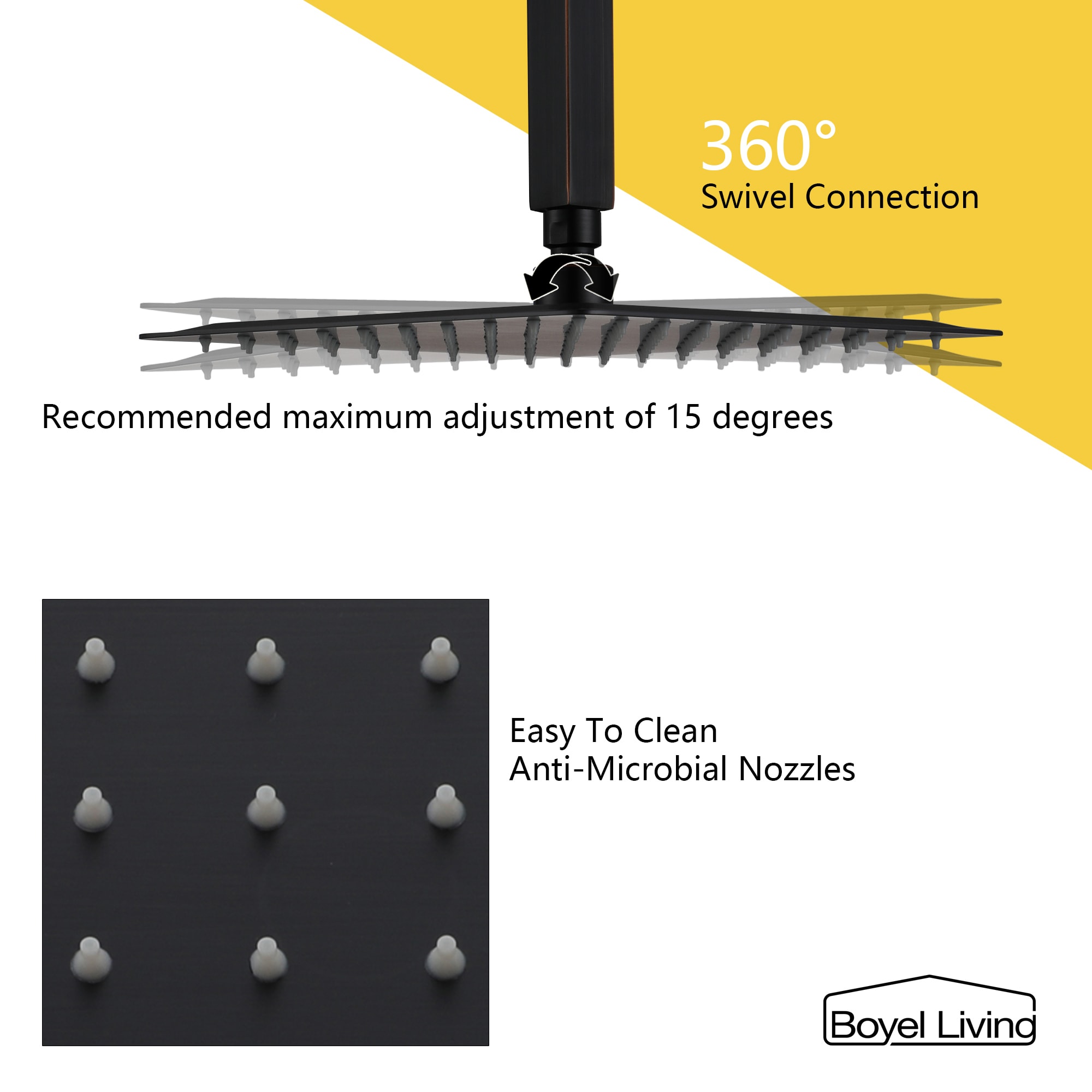Clihome RB07HS3B Showerhead-Bar-Panels - View #7