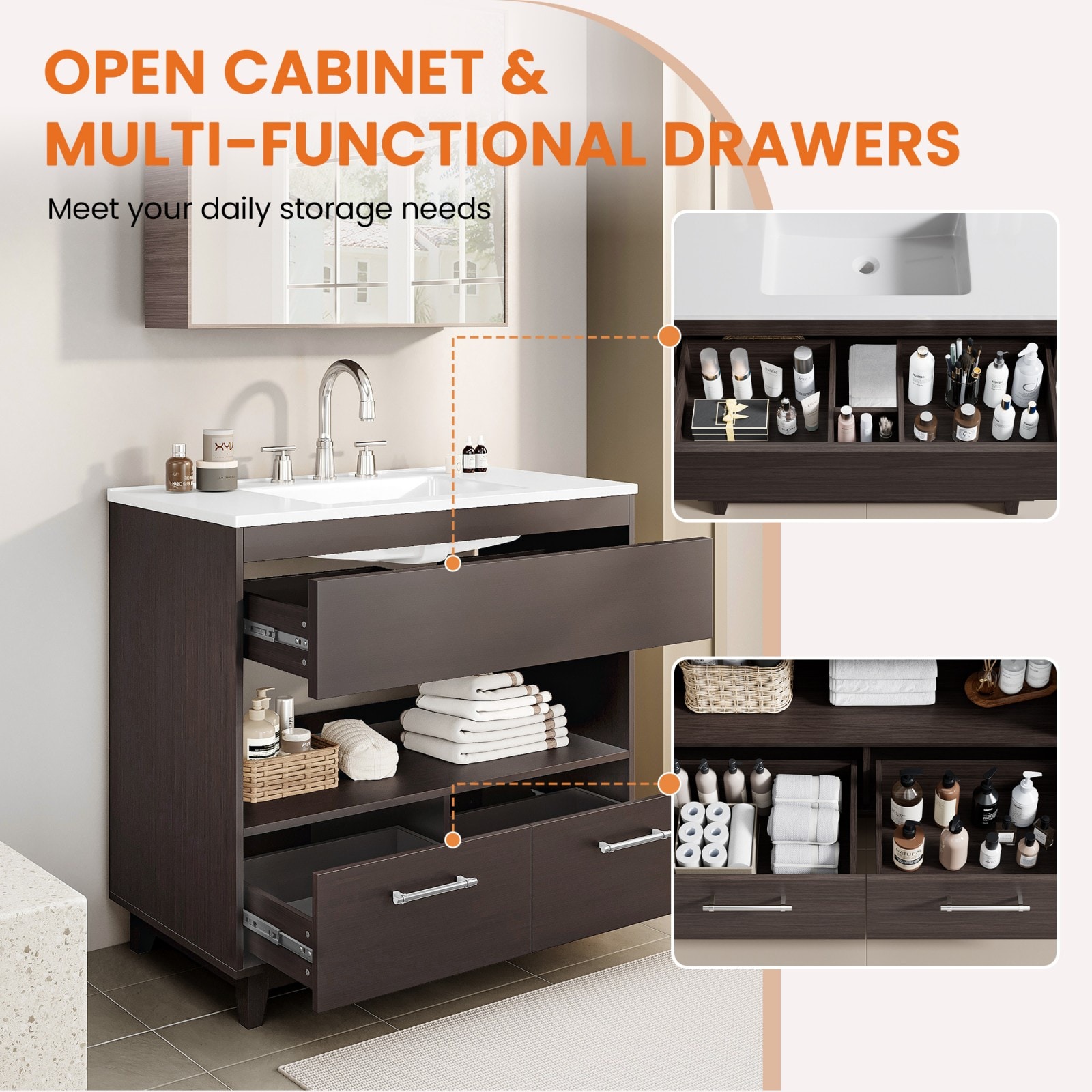 Serwall 36LZKD-RD Bath-Vanity-Combo - View #5
