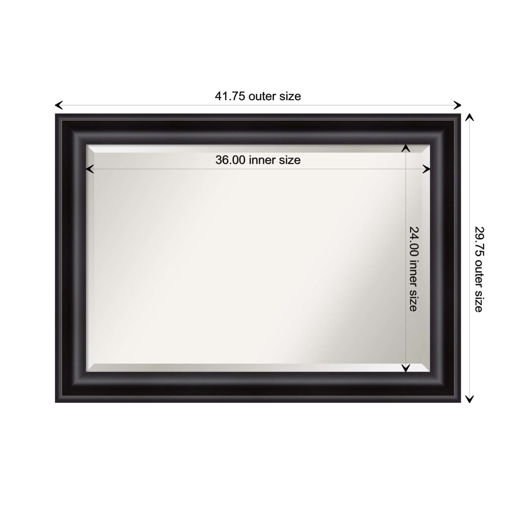 Amanti Art Grand 41.75-in x 29.75-in Framed Rectangle Bathroom Vanity ...