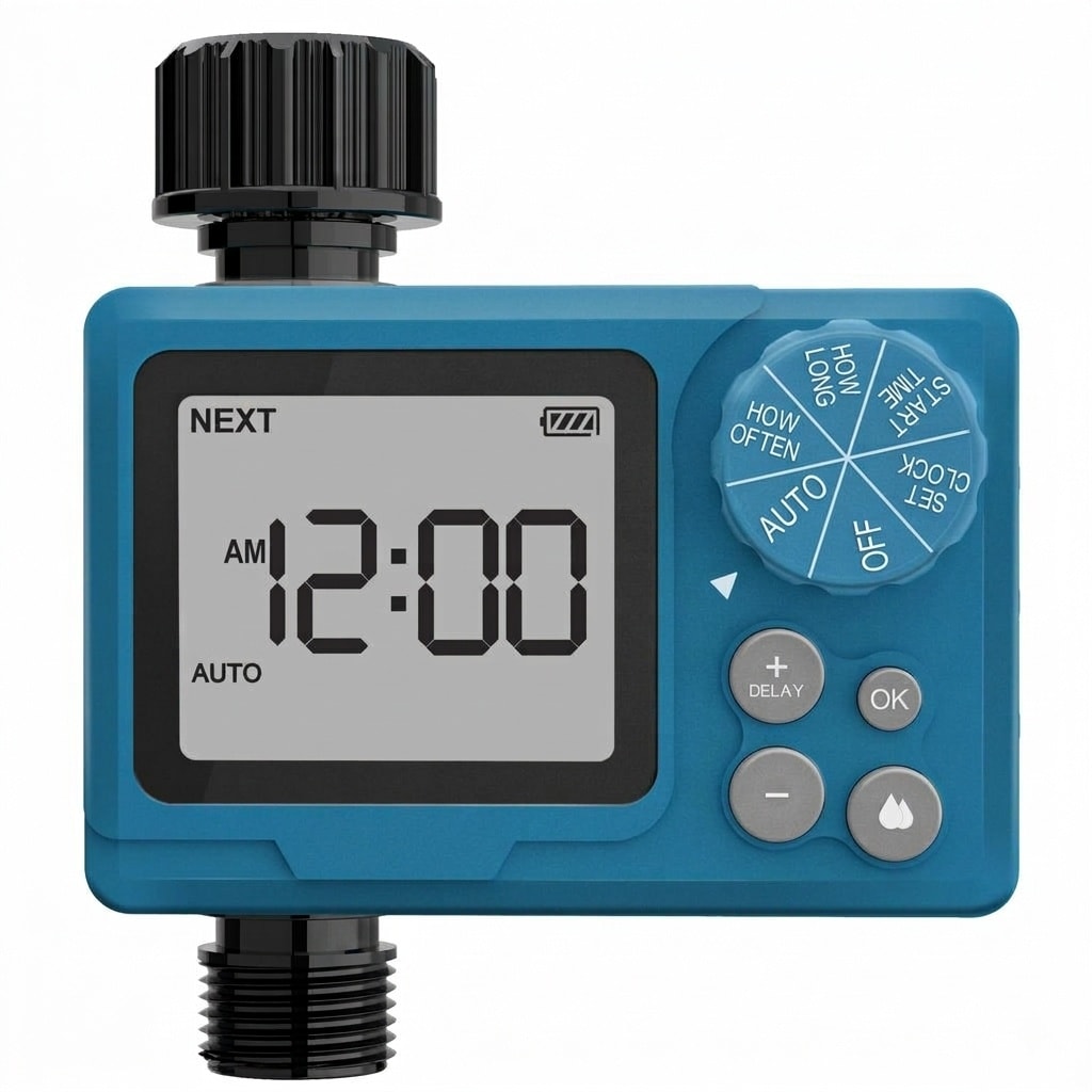 Justincity  Outdoor Digital Programmable Sprinkler Timer for Garden Hose Rain Delay Function Manual Mode Weatherproof Durable 1 Pack