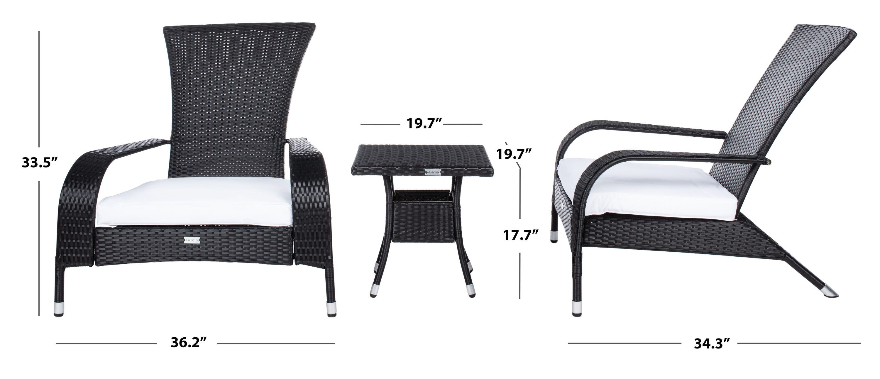 Safavieh PAT7719A Patio-Conversation-Sets - View #3
