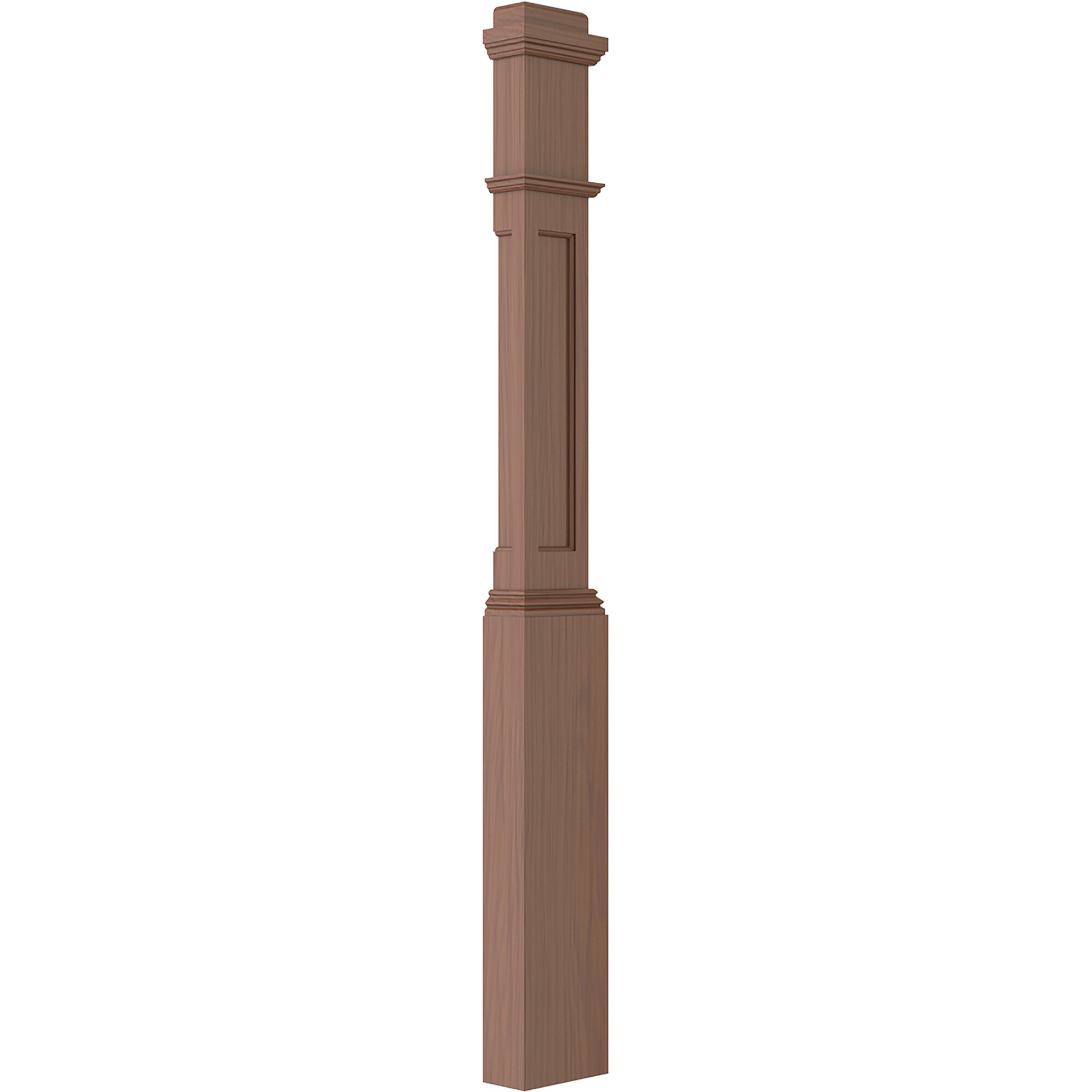 L.J. Smith Stair Systems LJRC-4091 1-2-C 6.25-in x 55-in Unfinished Cherry Stair Newel Post